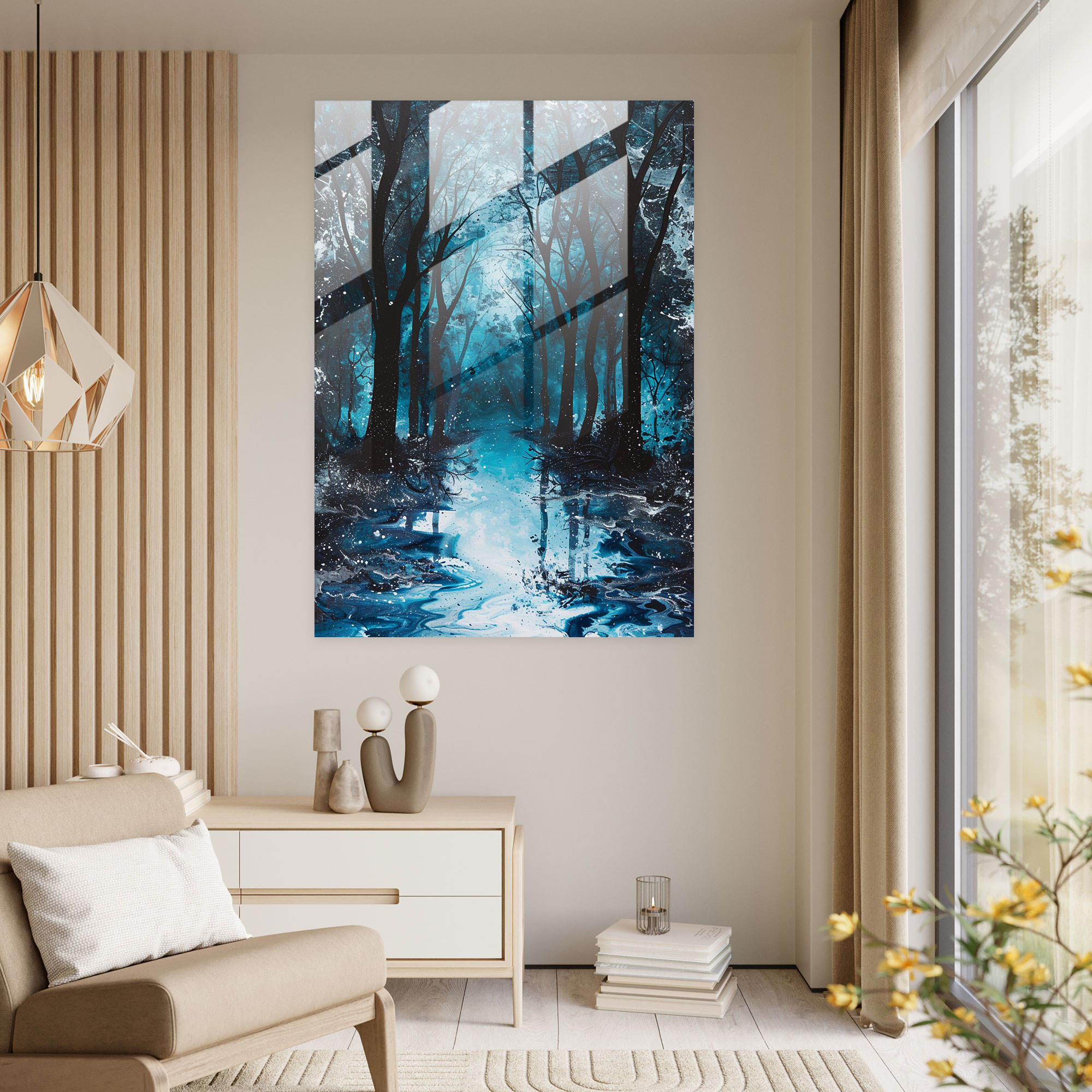 Enchanted Forest Glass Wall Art - Ashvin Harrison, Ashvin Harrison, Mystical Forest, Modern Art