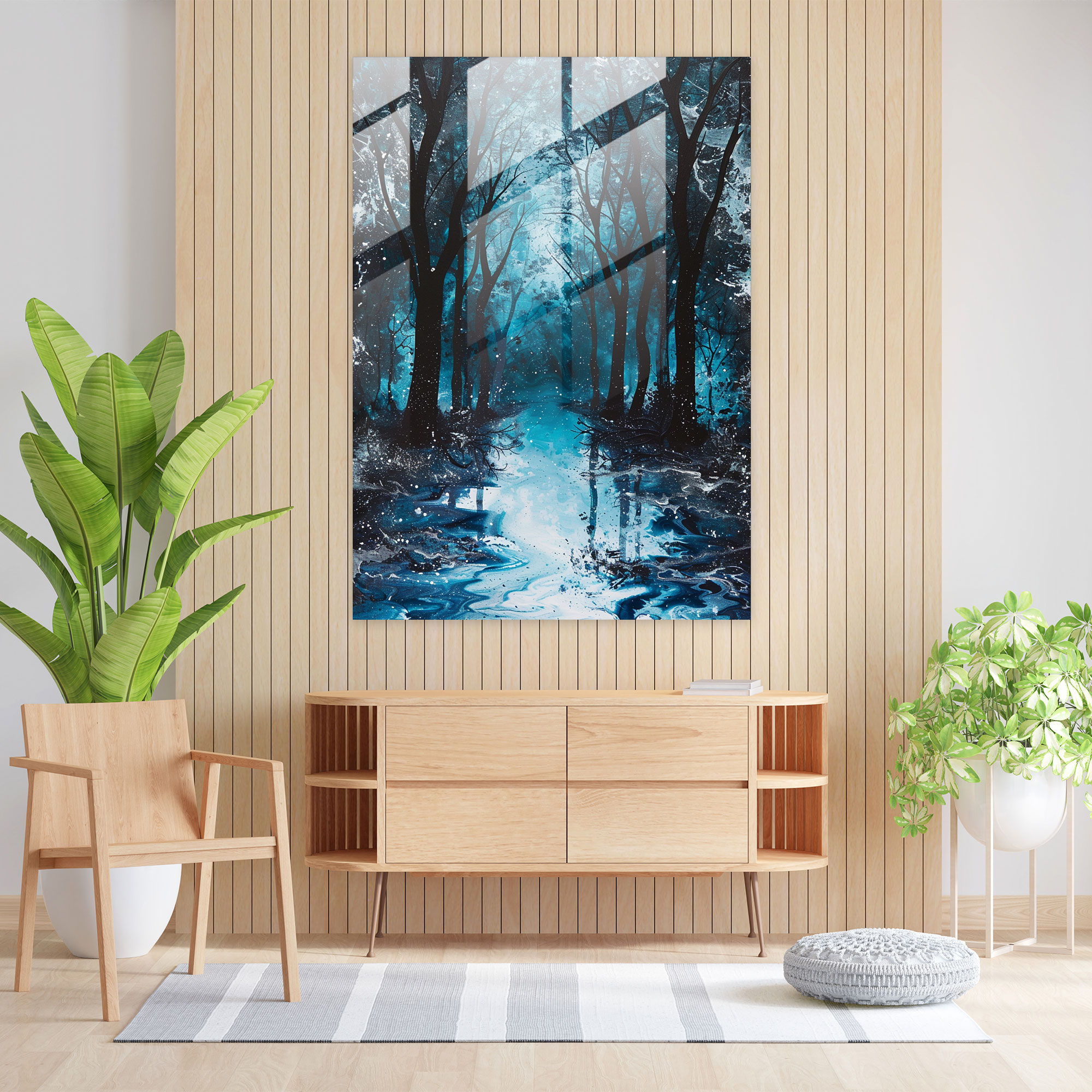 Enchanted Forest Glass Wall Art - Ashvin Harrison, Ashvin Harrison, Mystical Forest, Modern Art