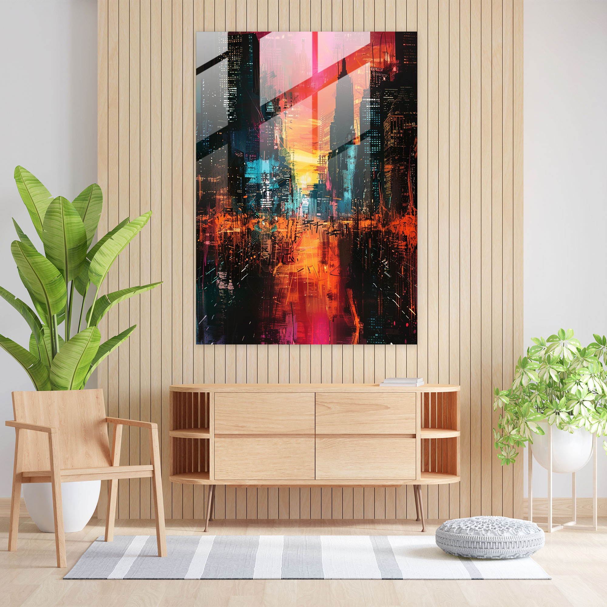 Future City Glass Print - Ashvin Harrison, Wall Decoration, Glass Art, Ashvin Harrison