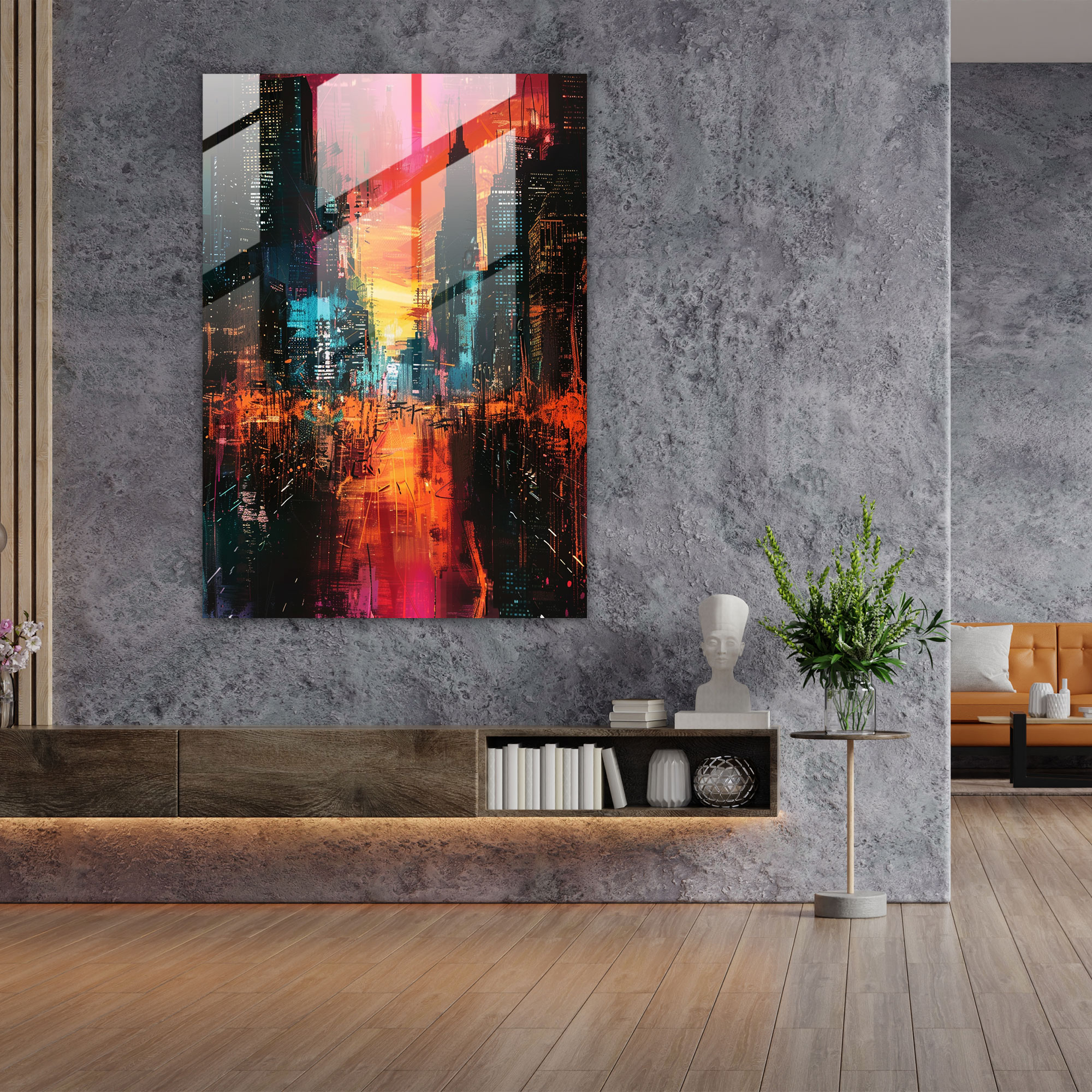Future City Glass Print - Ashvin Harrison, Wall Decoration, Glass Art, Ashvin Harrison