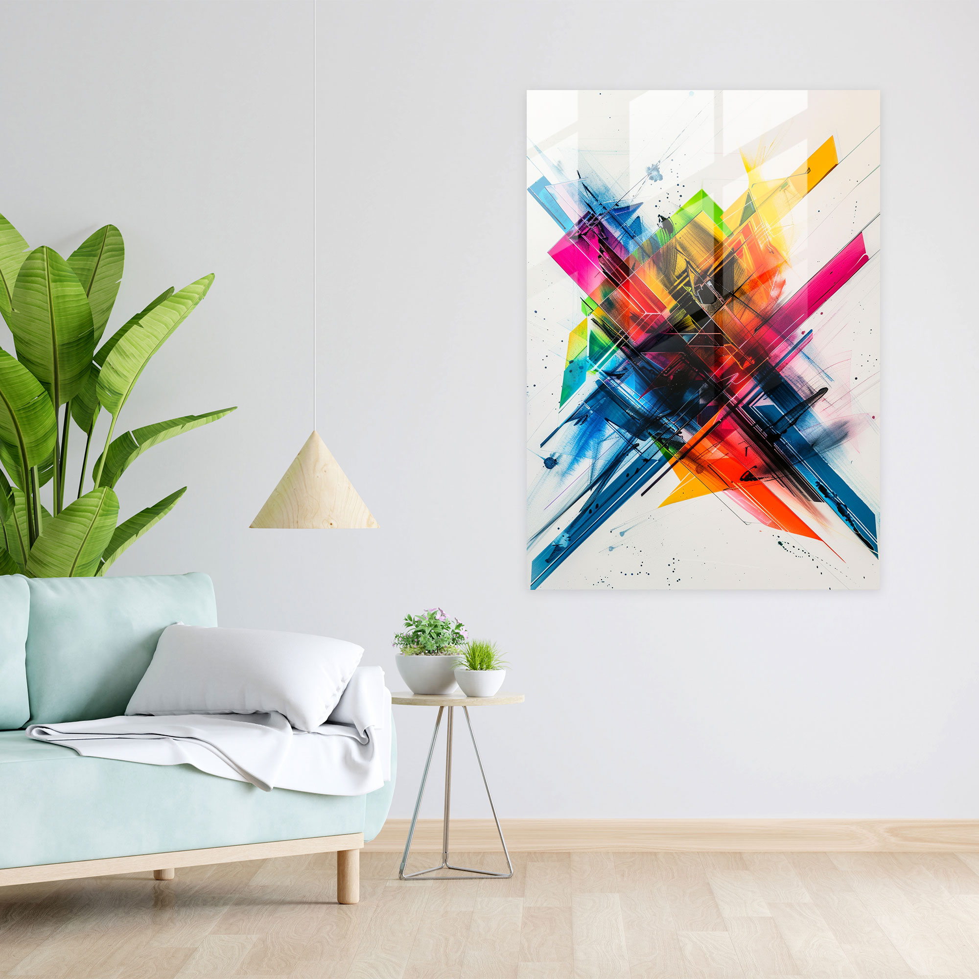 Geometric Harmony Glass Art - Ashvin Harrison, Glass Art, Abstract Geometric Shapes, Ashvin Harrison