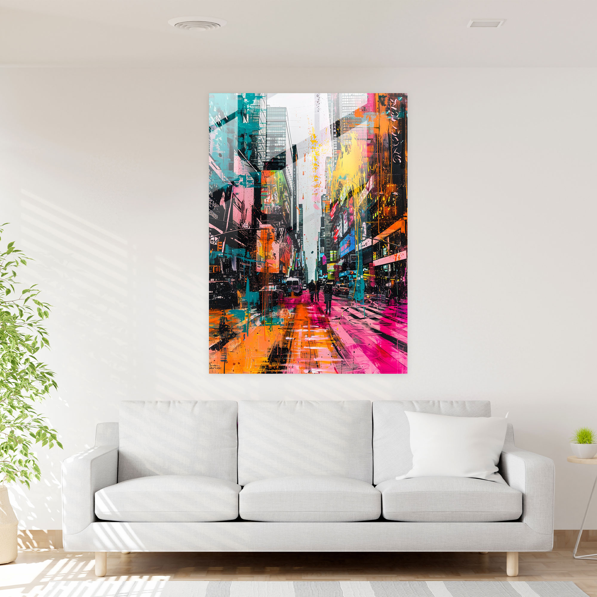 City Lights Wall Decoration - Ashvin Harrison, Modern Art, Glass Art, Wall Decoration