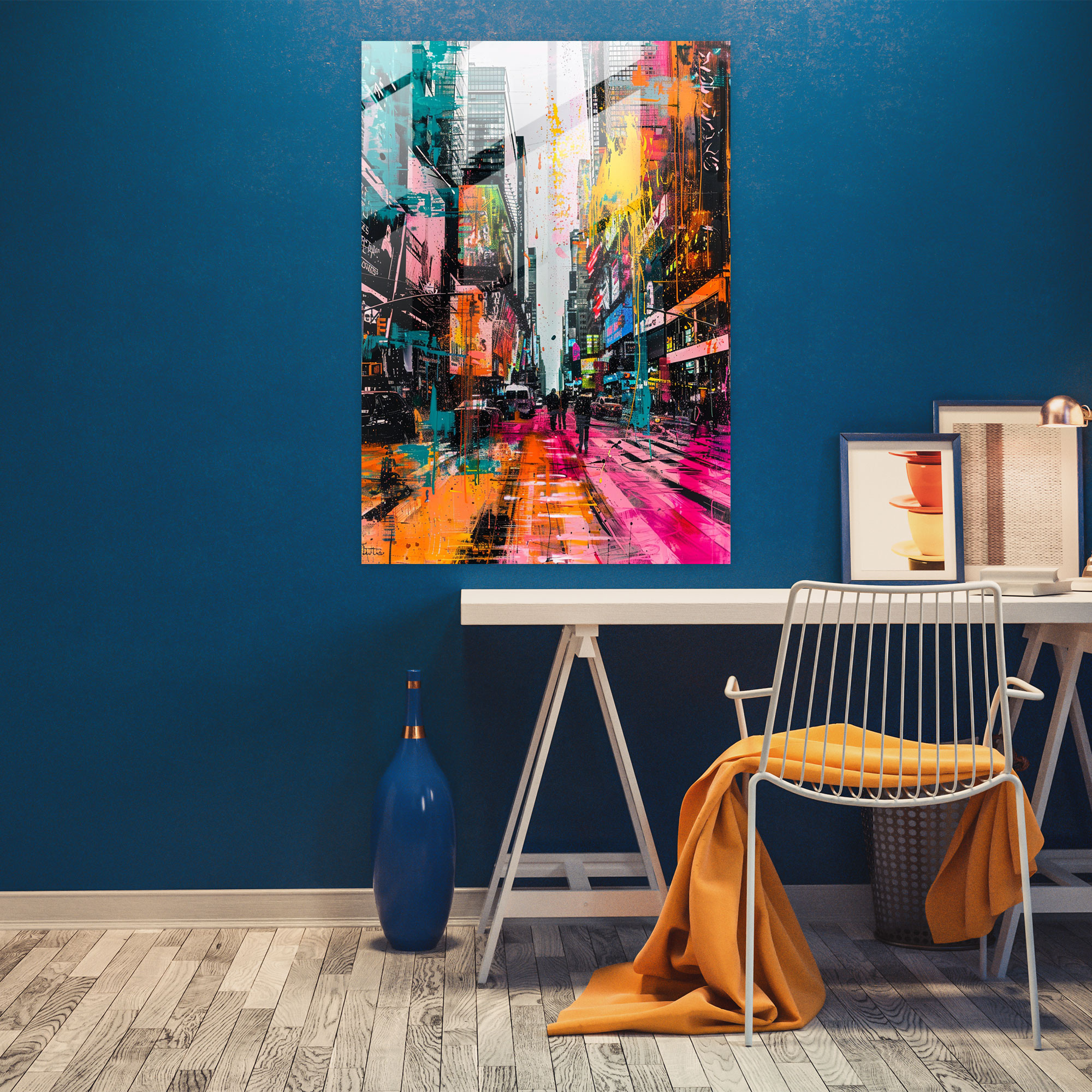 City Lights Wall Decoration - Ashvin Harrison, Modern Art, Glass Art, Wall Decoration