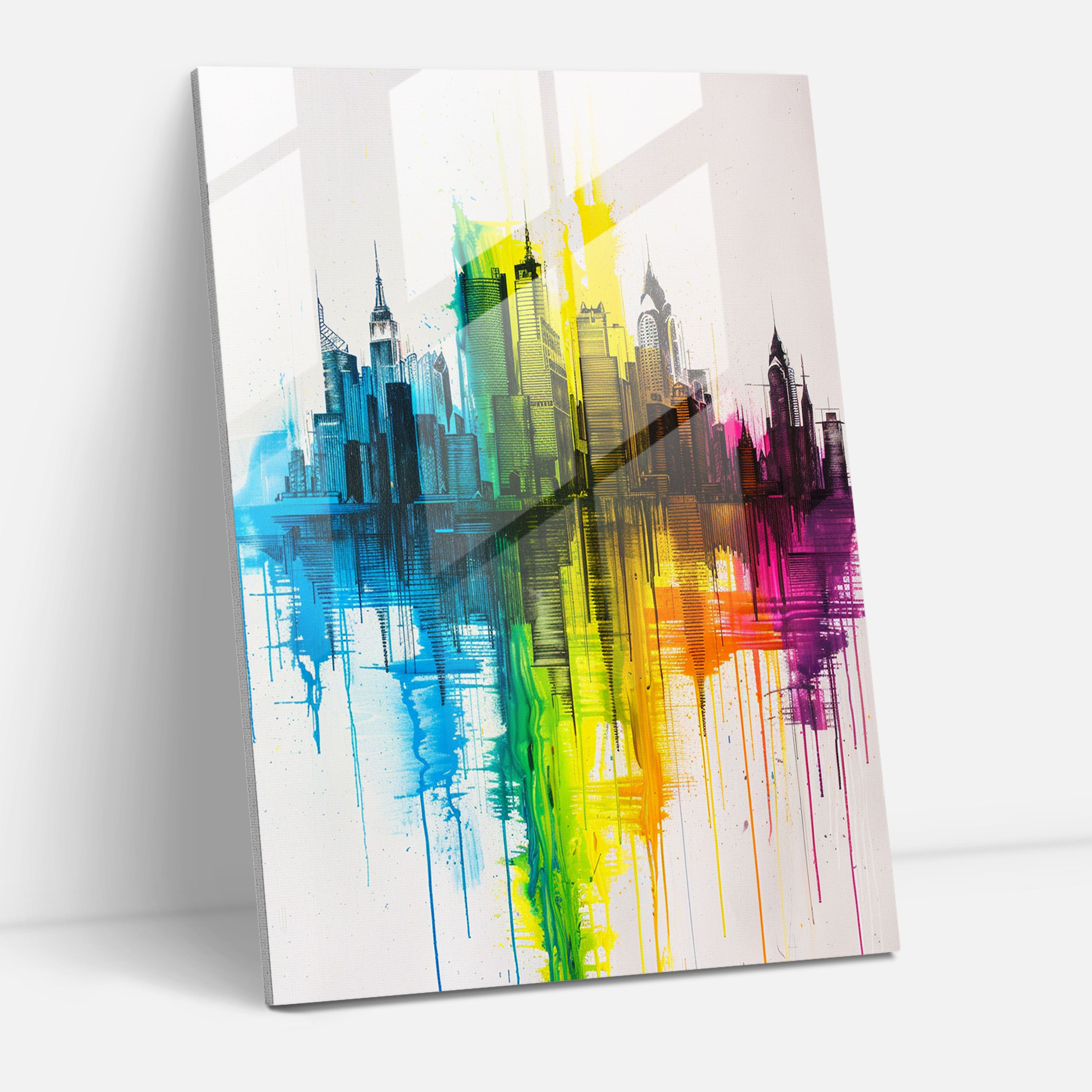 Ashvin Harrison Glass Wall Art: City Skyline Glass Print - Ashvin Harrison, Glass Print, Ashvin Harrison, Modern Art