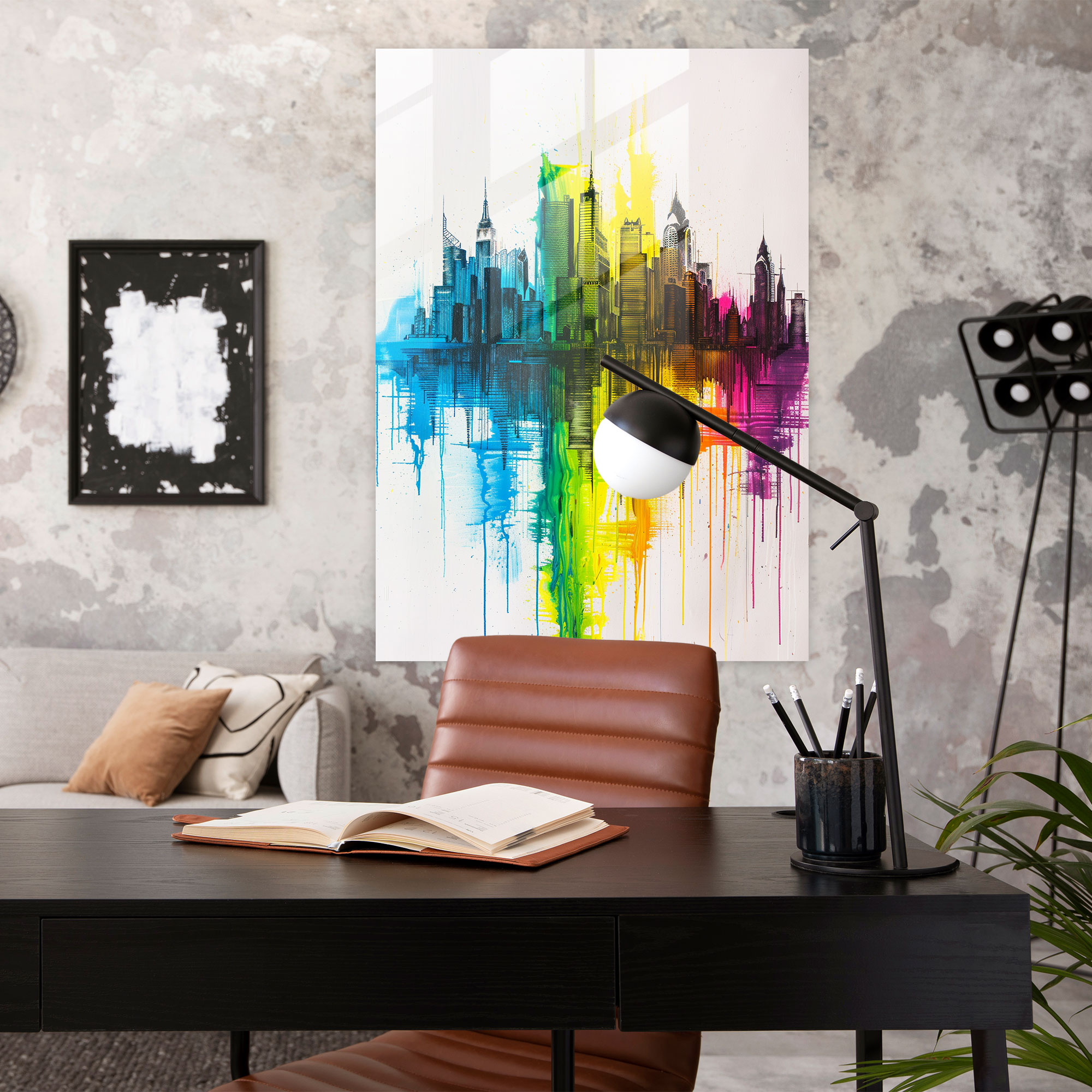 Ashvin Harrison Glass Wall Art: City Skyline Glass Print - Ashvin Harrison, Glass Print, Ashvin Harrison, Modern Art
