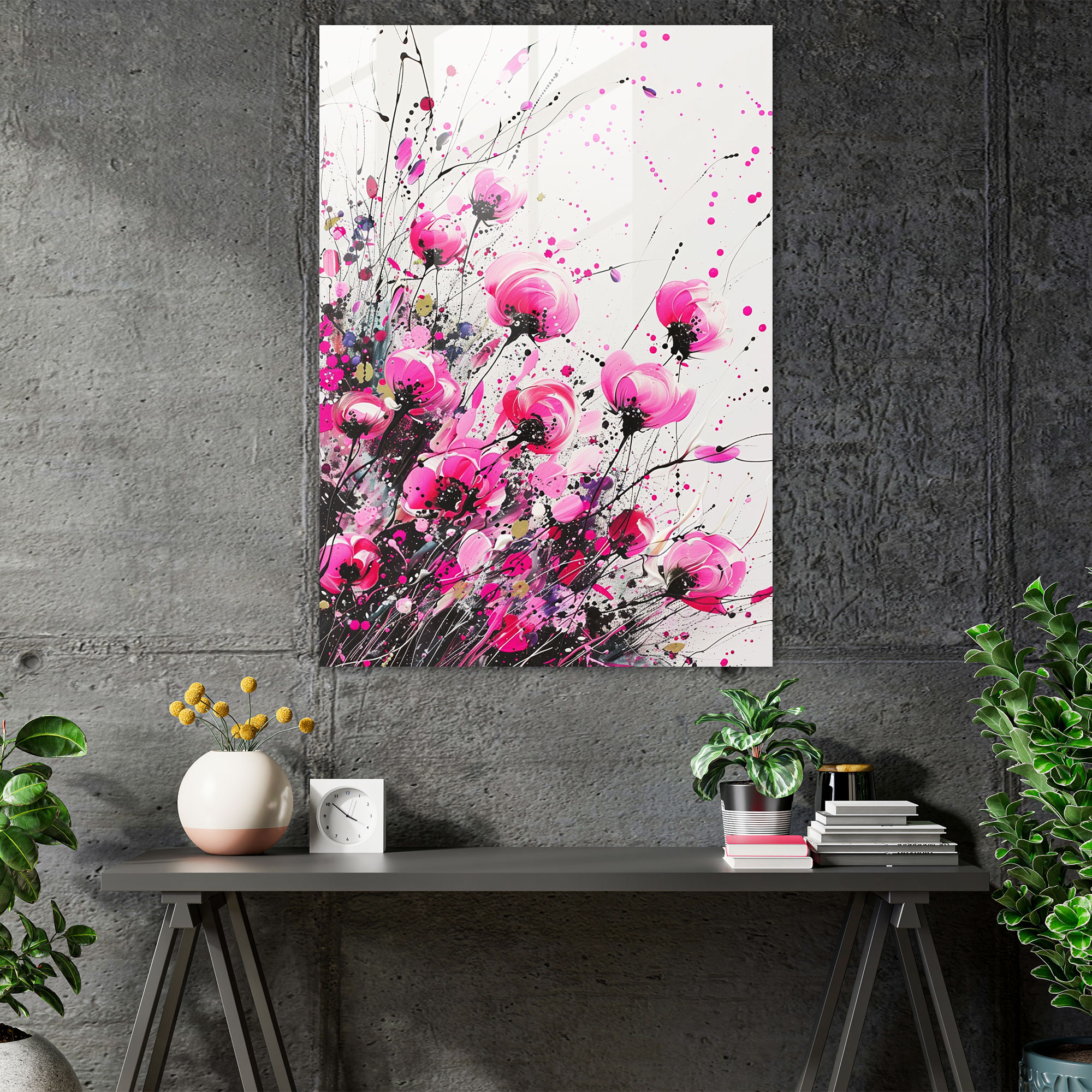 Ashvin Harrison Glass Wall Art: Floral Design Glass Print - Ashvin Harrison, Floral Design, Ashvin Harrison, Glass Print