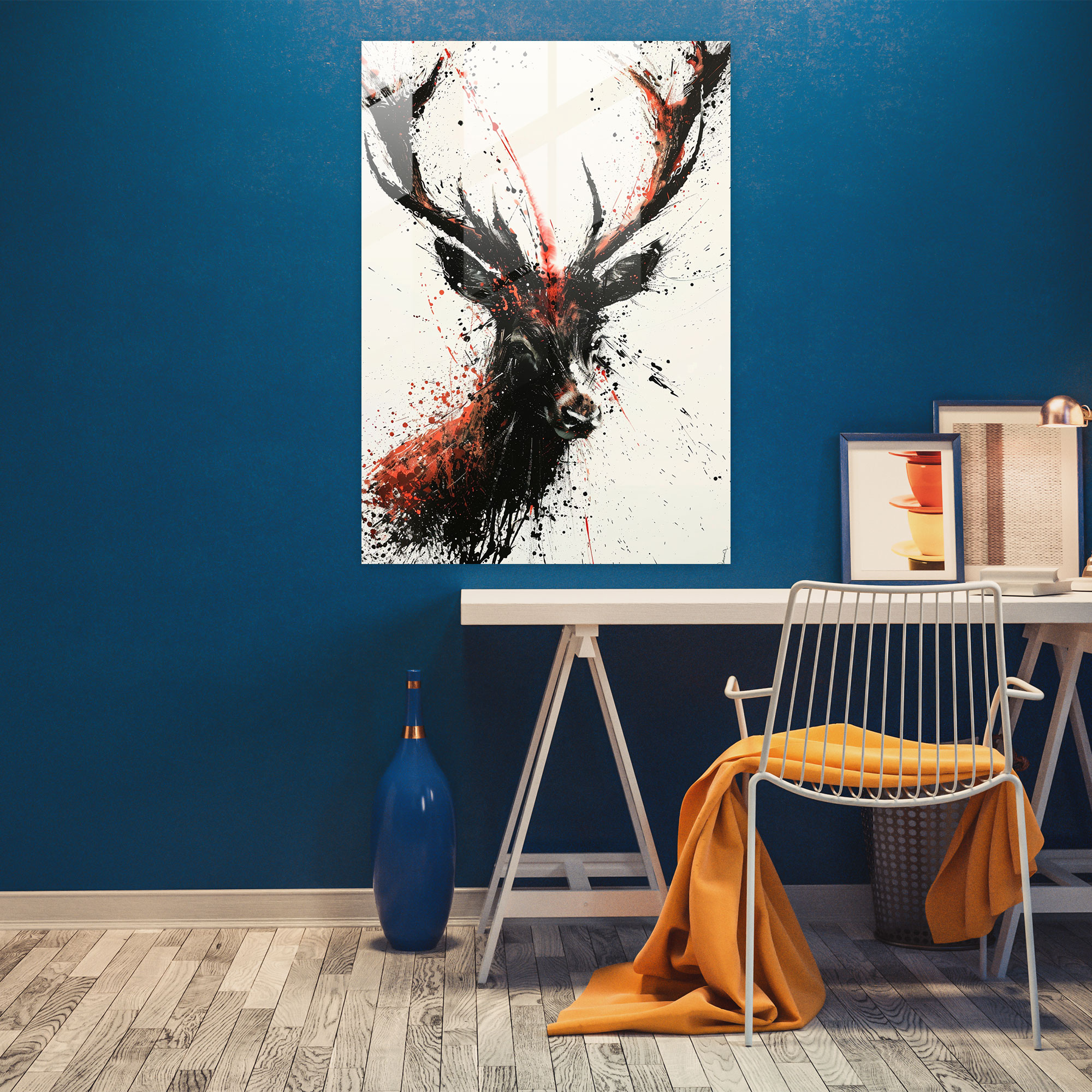 Ashvin Harrison Glass Wall Art: Animal Silhouette Glass Print - Ashvin Harrison, Animal Silhouette, Modern Art, Wall Decoration