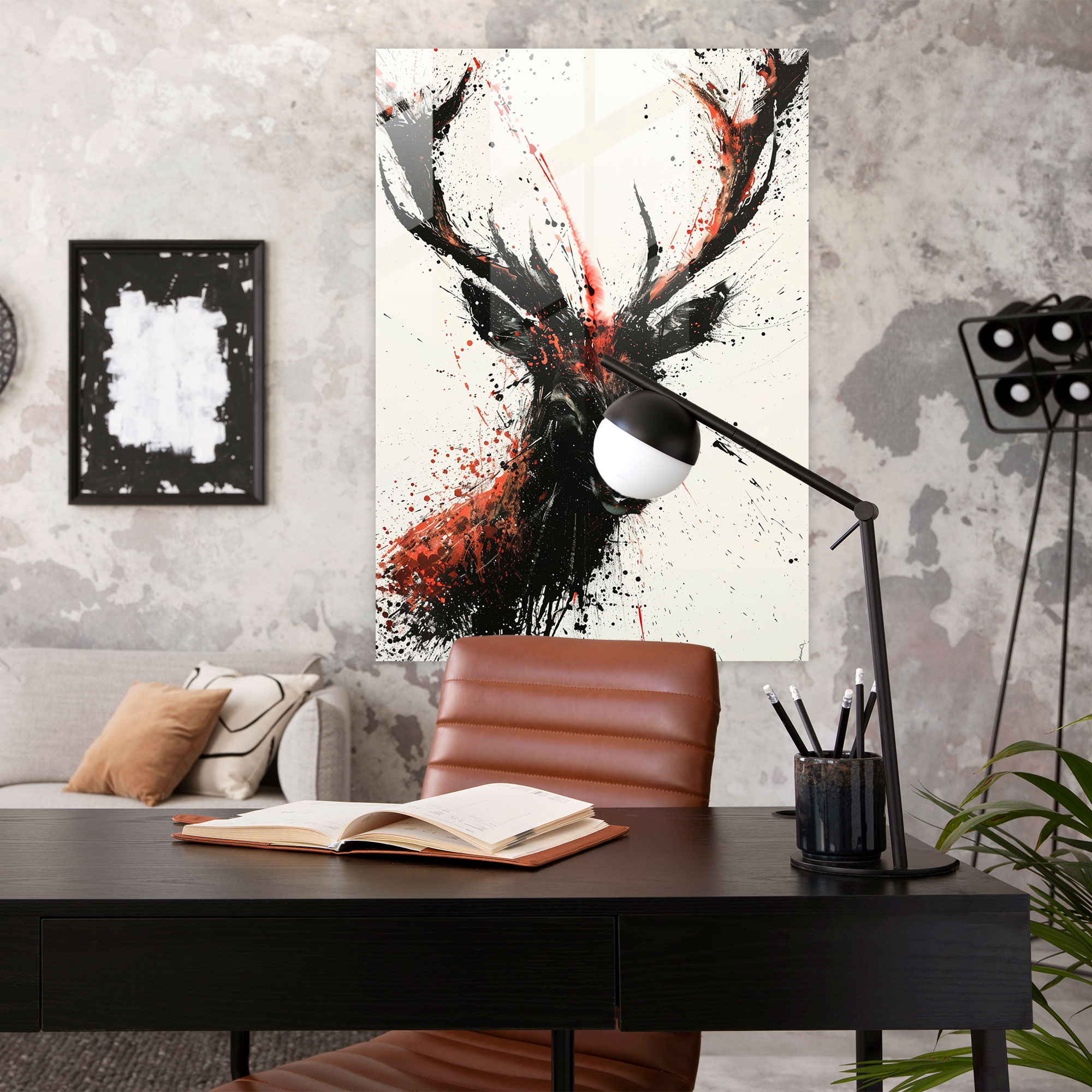 Ashvin Harrison Glass Wall Art: Animal Silhouette Glass Print - Ashvin Harrison, Animal Silhouette, Modern Art, Wall Decoration