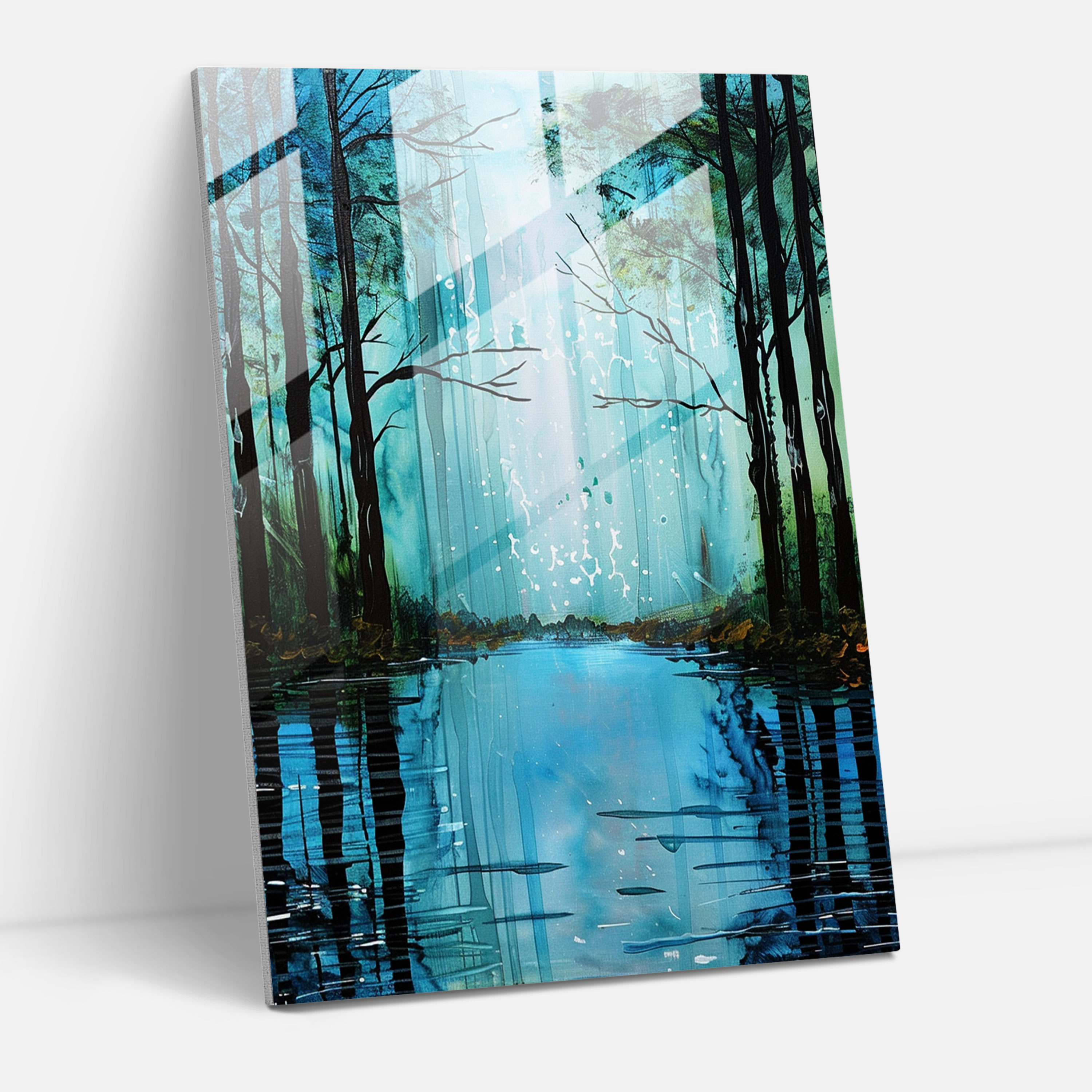 Ashvin Harrison Glass Wall Art: Forest Serenity - Ashvin Harrison, Glass Print, Serene, Glass Wall Art