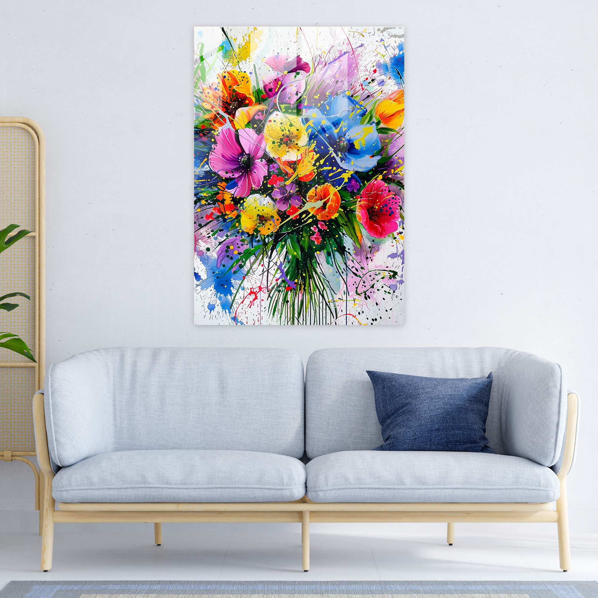 Ashvin Harrison Glass Wall Art: Floral Elegance - Ashvin Harrison, Glass Wall Art, Ashvin Harrison, Elegance