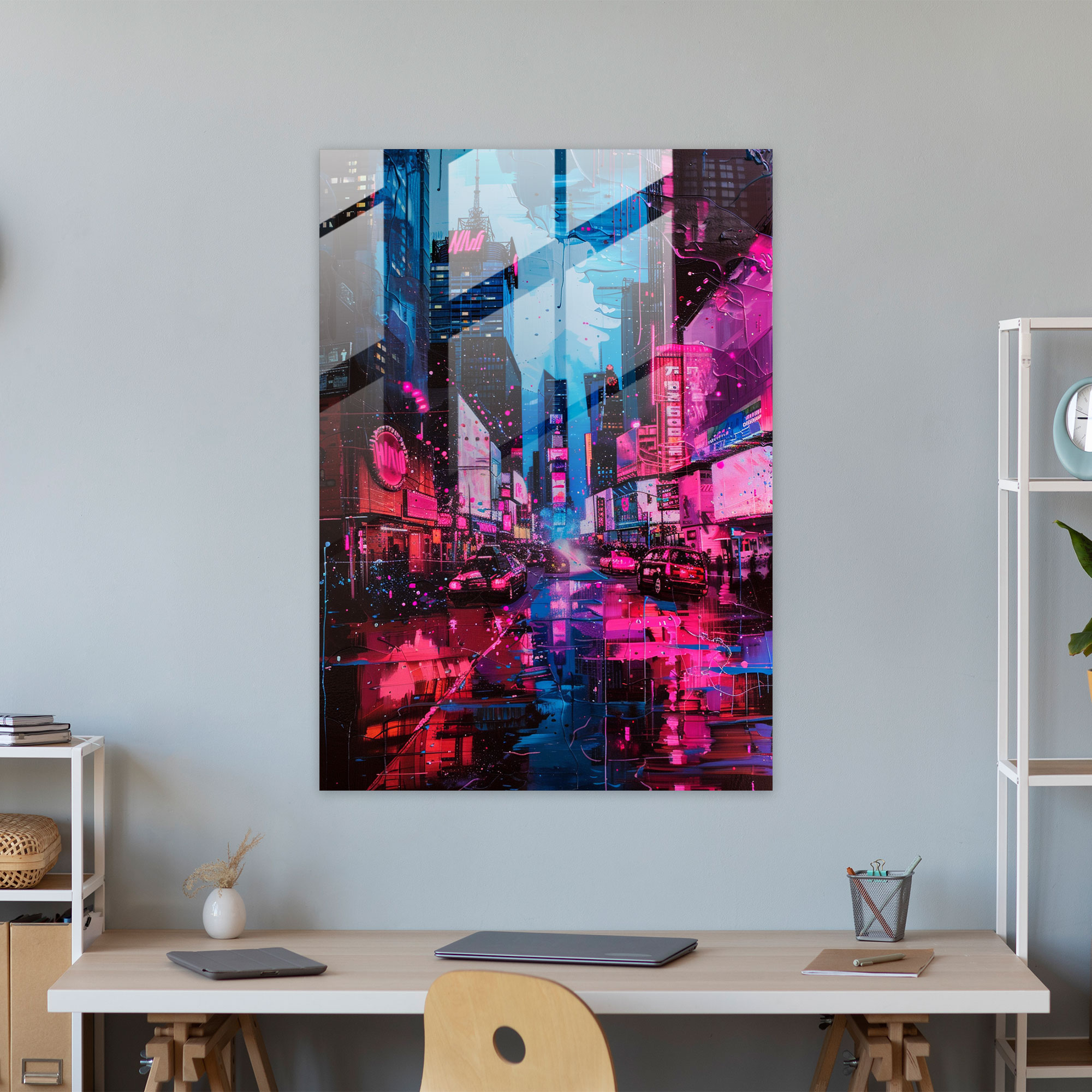 Ashvin Harrison Surreal Cityscape Glass Art - Ashvin Harrison, Ashvin Harrison, Modern Art, Wall Decoration