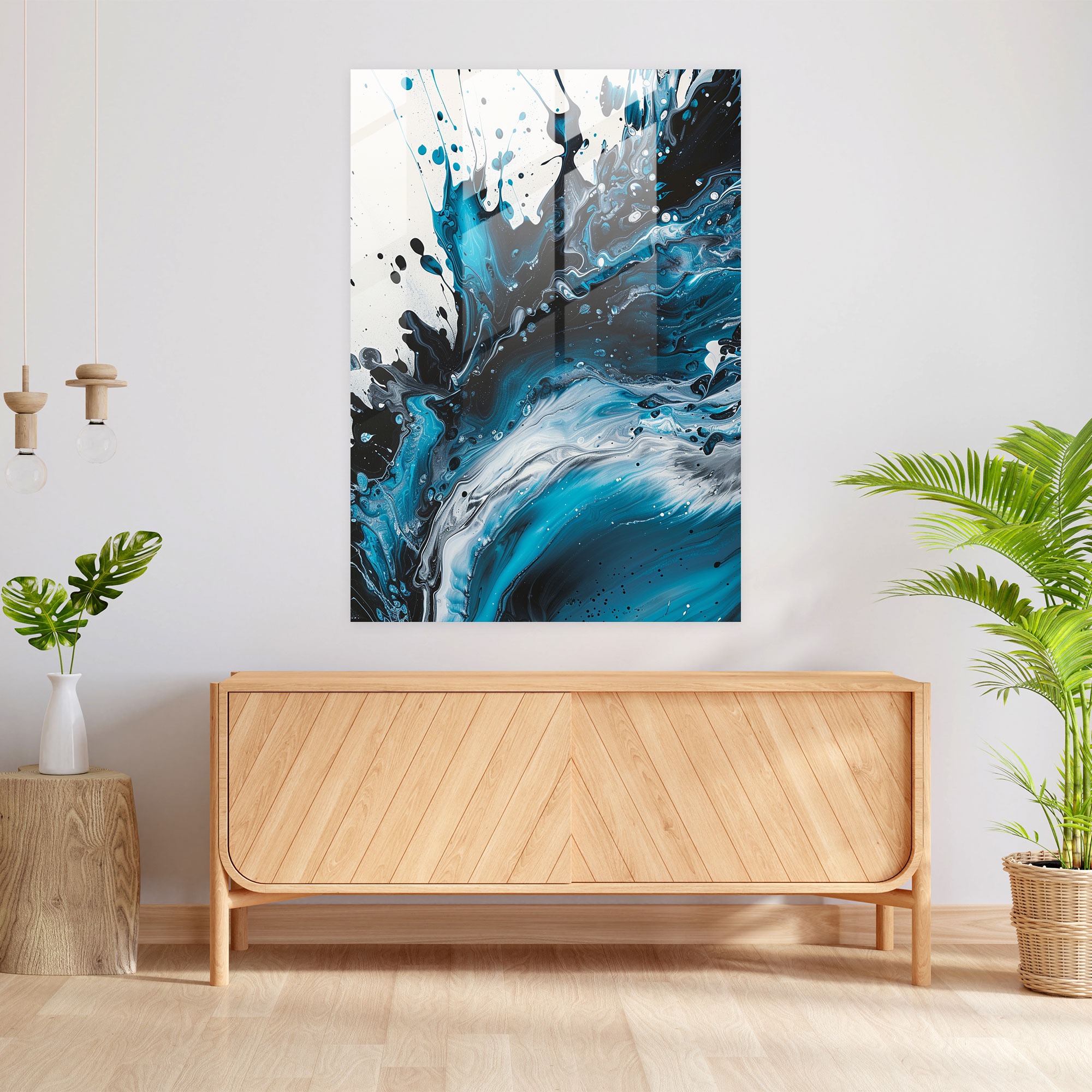 Ashvin Harrison Abstract Shapes Wall Decoration - Ashvin Harrison, Wall Decoration, Glass Print, Modern Art