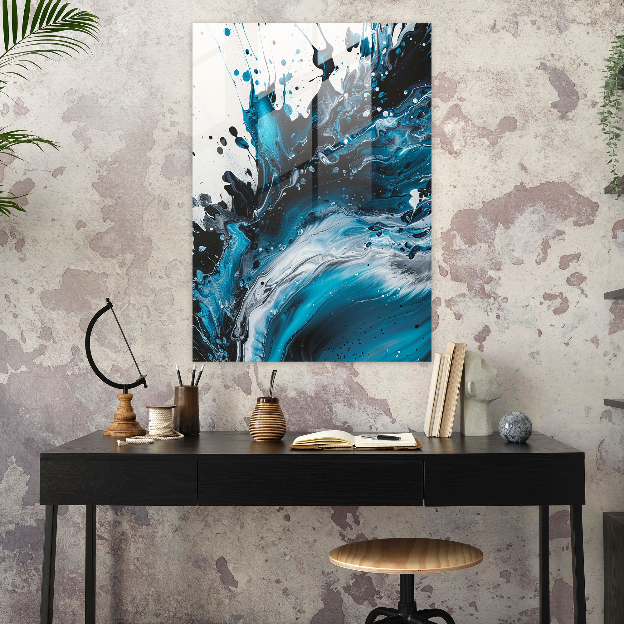 Ashvin Harrison Abstract Shapes Wall Decoration - Ashvin Harrison, Wall Decoration, Glass Print, Modern Art