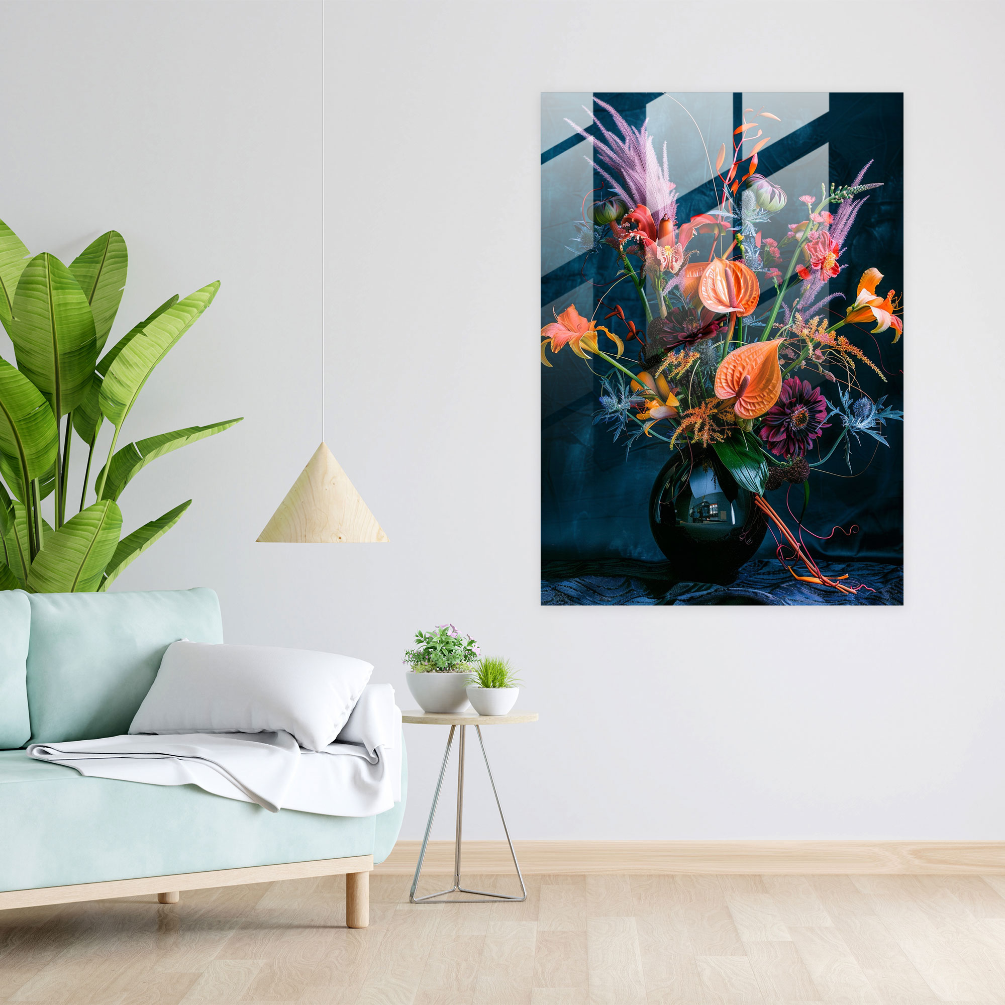 Ashvin Harrison Glass Print - Floral Arrangement - Ashvin Harrison, Glass Print, Wall Decoration, Glass Wall Art