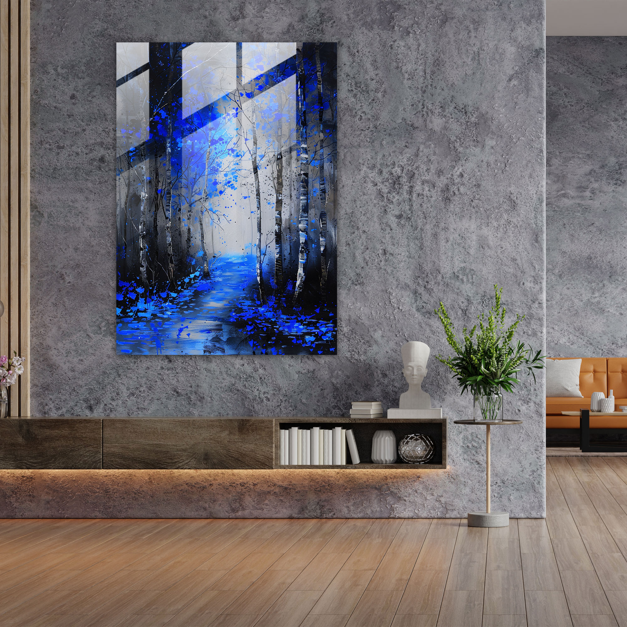 Ashvin Harrison Glass Print - Glowing Forest - Ashvin Harrison, Wall Decoration, Modern Art, Ashvin Harrison