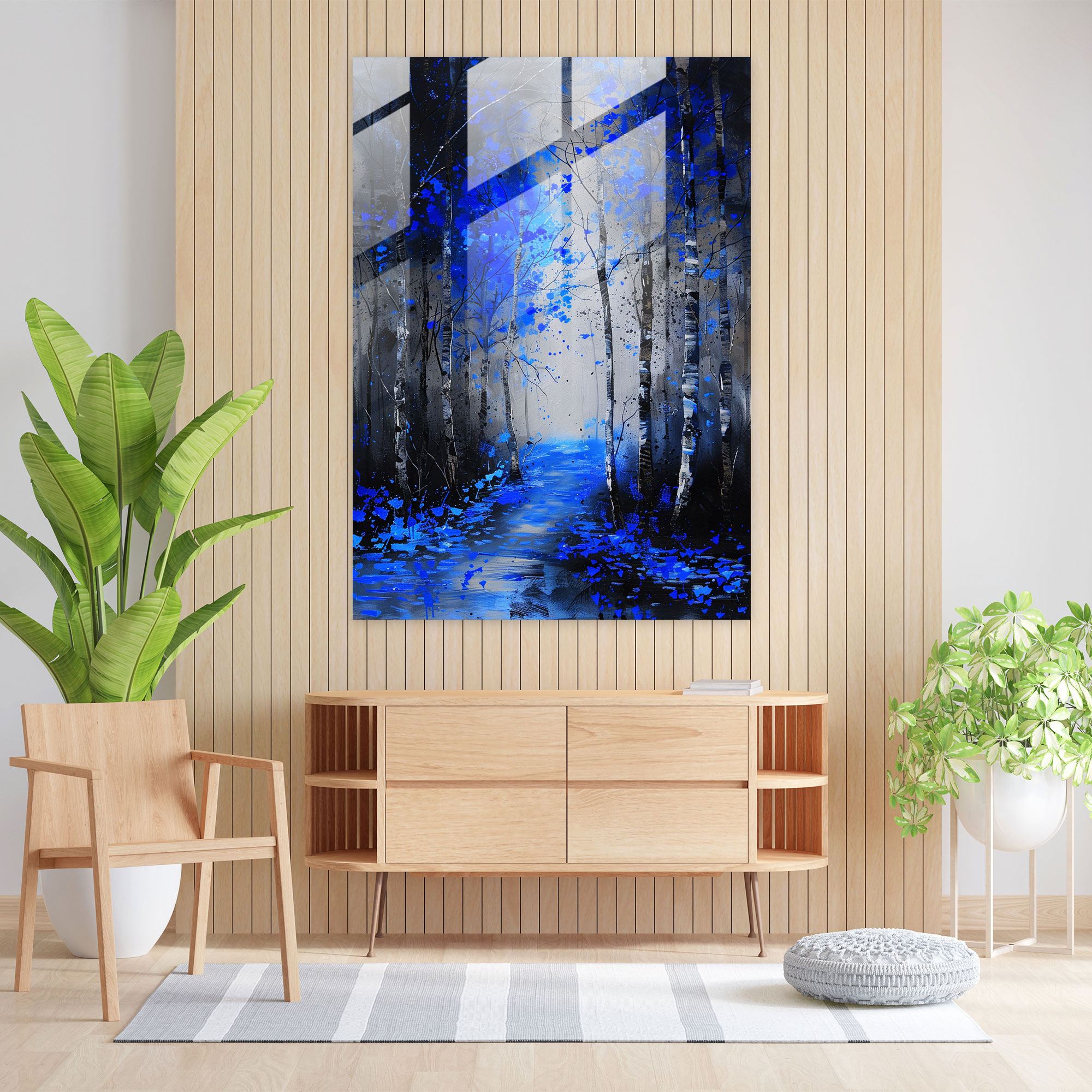 Ashvin Harrison Glass Print - Glowing Forest - Ashvin Harrison, Wall Decoration, Modern Art, Ashvin Harrison
