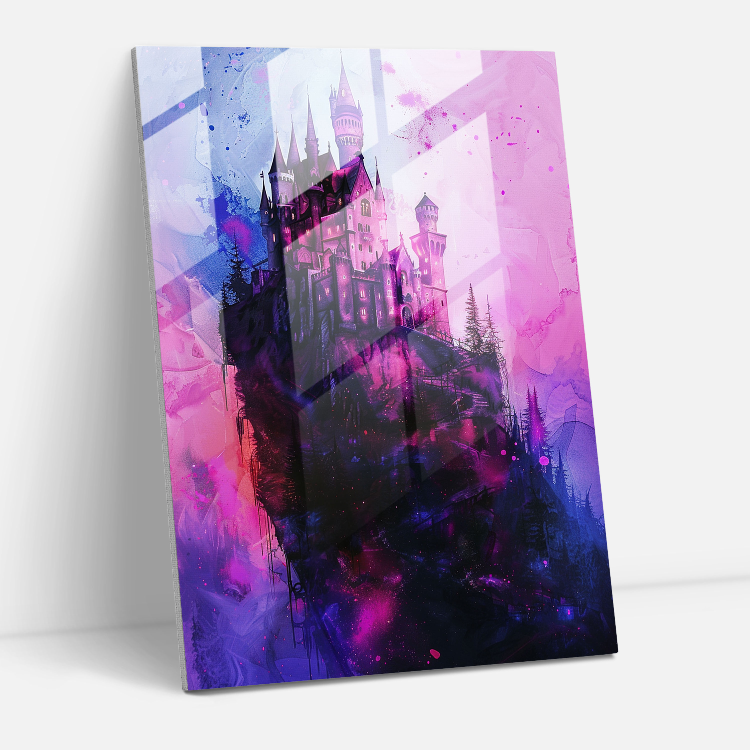 Ashvin Harrison Glass Print - Fairytale Castle - Ashvin Harrison, Ashvin Harrison, Glass Print, Glass Wall Art