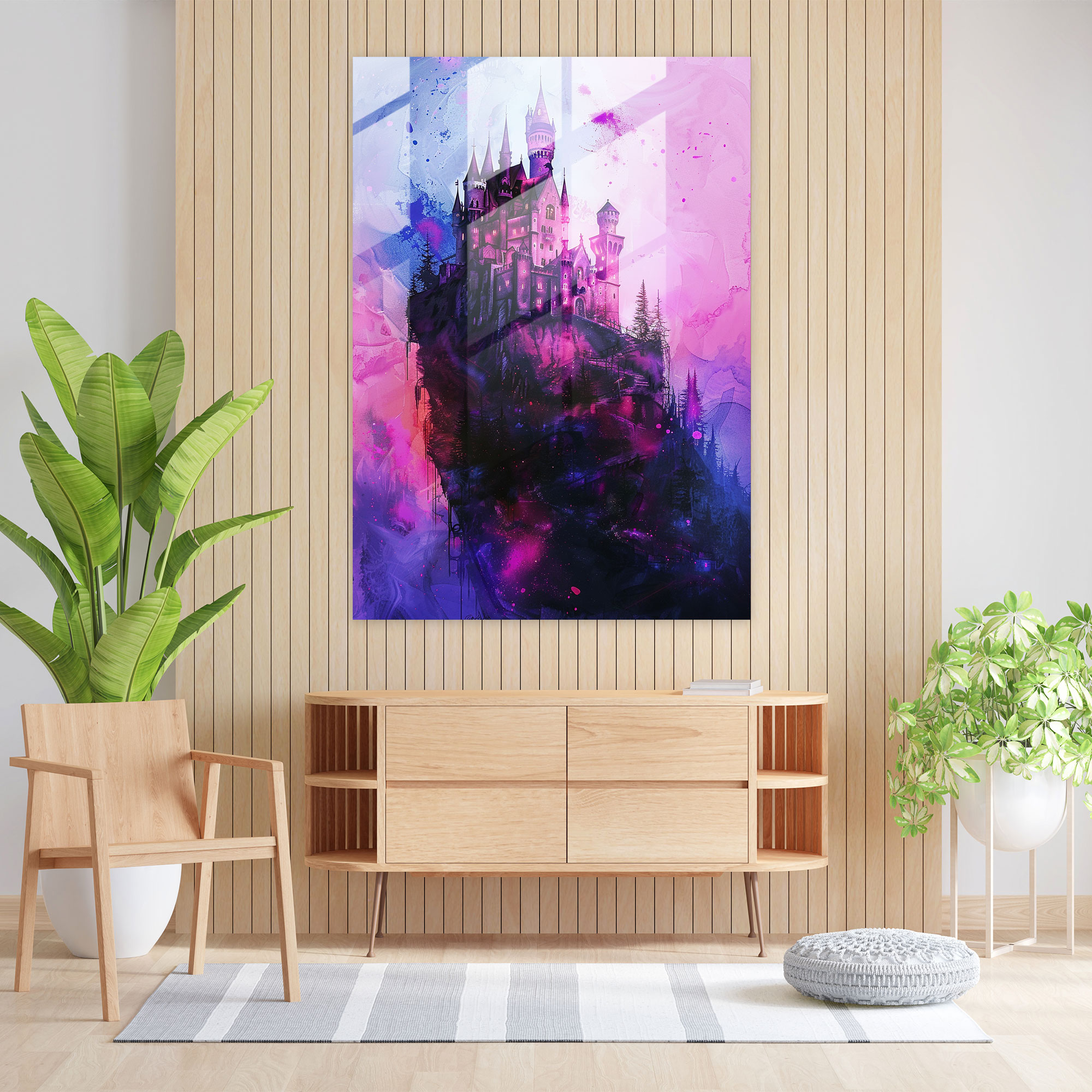 Ashvin Harrison Glass Print - Fairytale Castle - Ashvin Harrison, Ashvin Harrison, Glass Print, Glass Wall Art