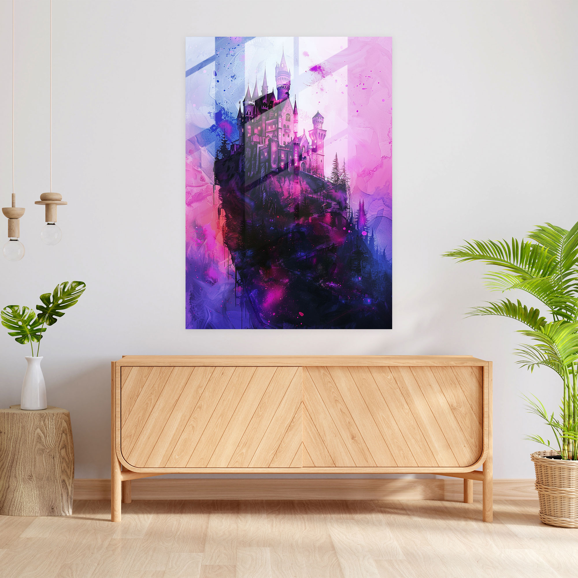 Ashvin Harrison Glass Print - Fairytale Castle - Ashvin Harrison, Ashvin Harrison, Glass Print, Glass Wall Art