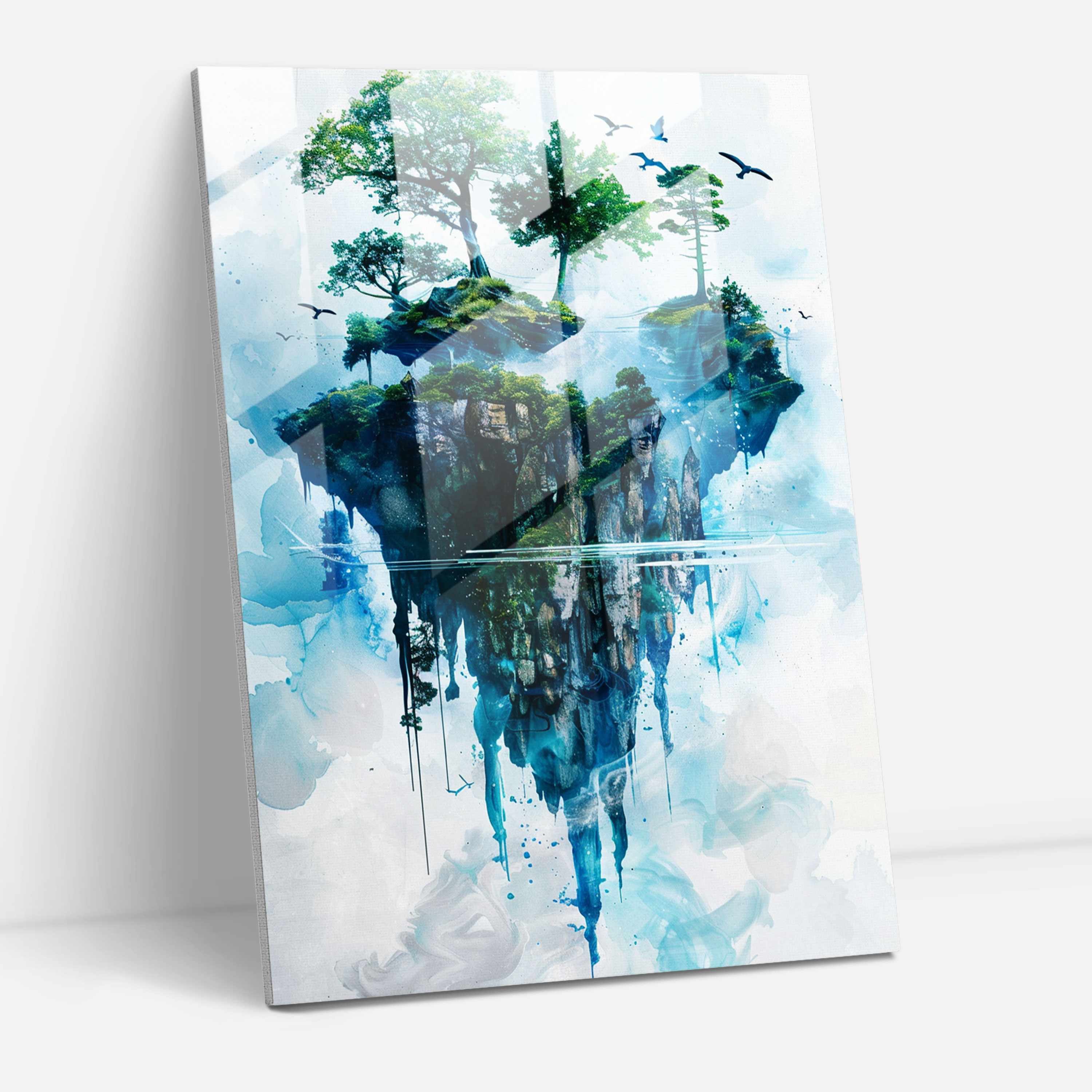 Ashvin Harrison Glass Wall Art: Surreal Landscape - Ashvin Harrison, Ashvin Harrison, Wall Decoration, Glass Wall Art