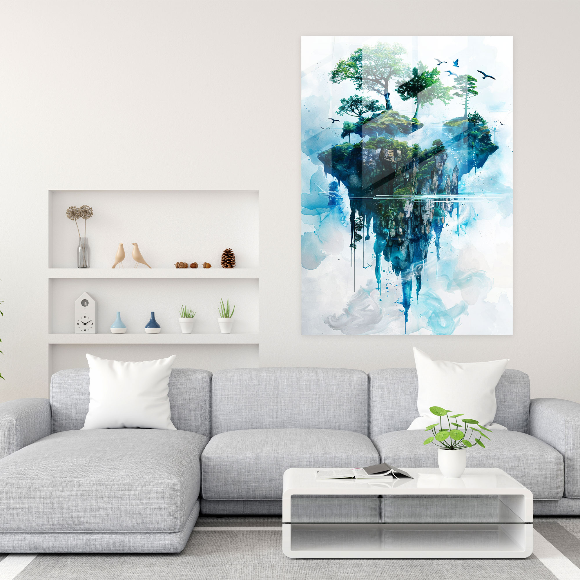 Ashvin Harrison Glass Wall Art: Surreal Landscape - Ashvin Harrison, Ashvin Harrison, Wall Decoration, Glass Wall Art