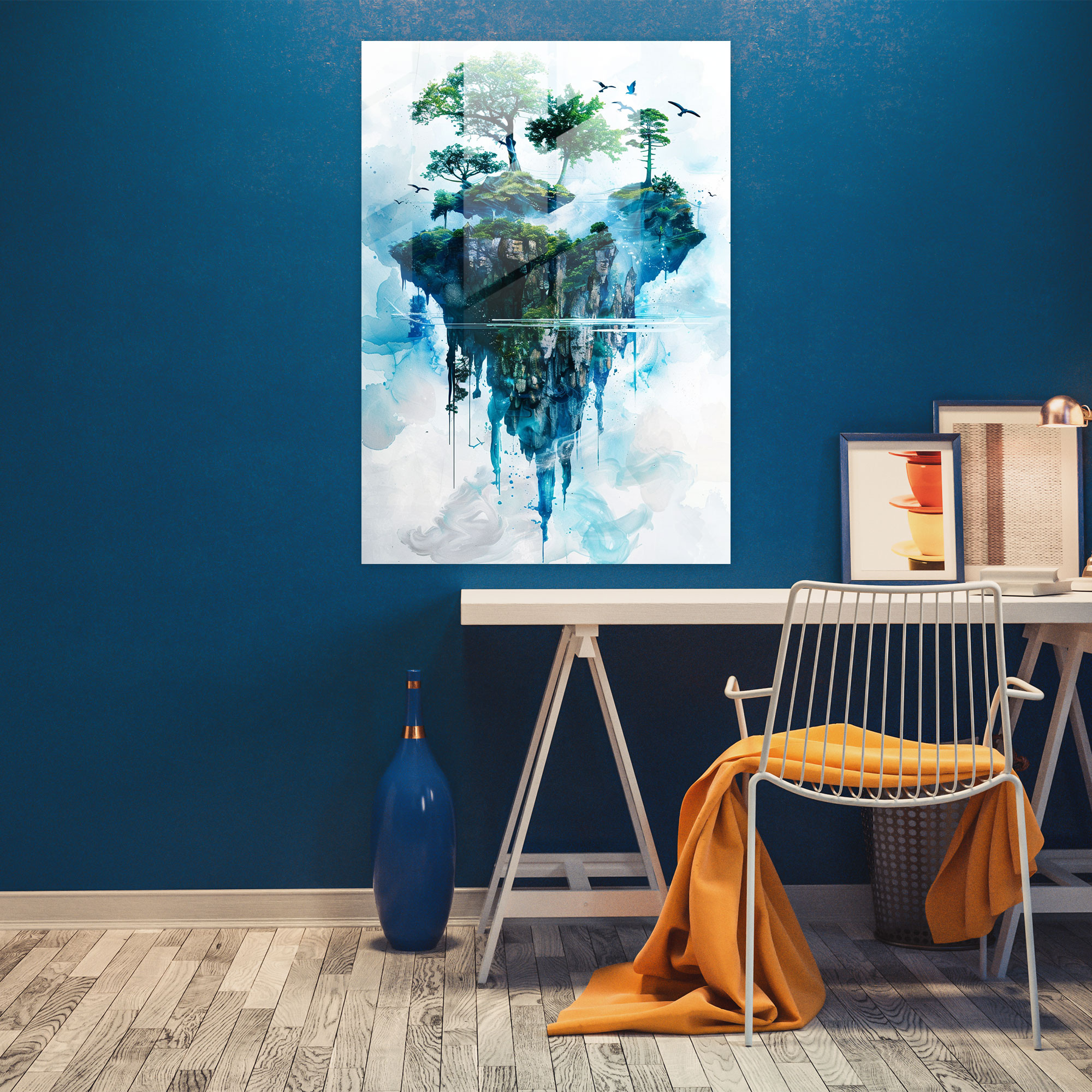Ashvin Harrison Glass Wall Art: Surreal Landscape - Ashvin Harrison, Ashvin Harrison, Wall Decoration, Glass Wall Art