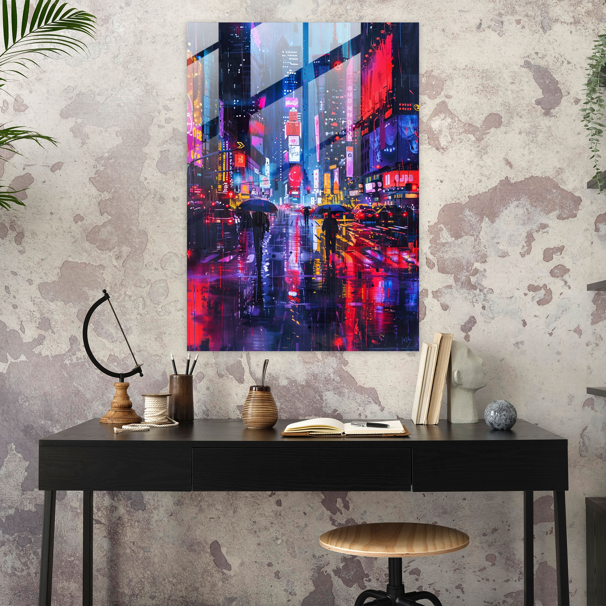 Ashvin Harrison Glass Art: Urban Cityscape - Ashvin Harrison, Glass Print, Ashvin Harrison, Glass Art
