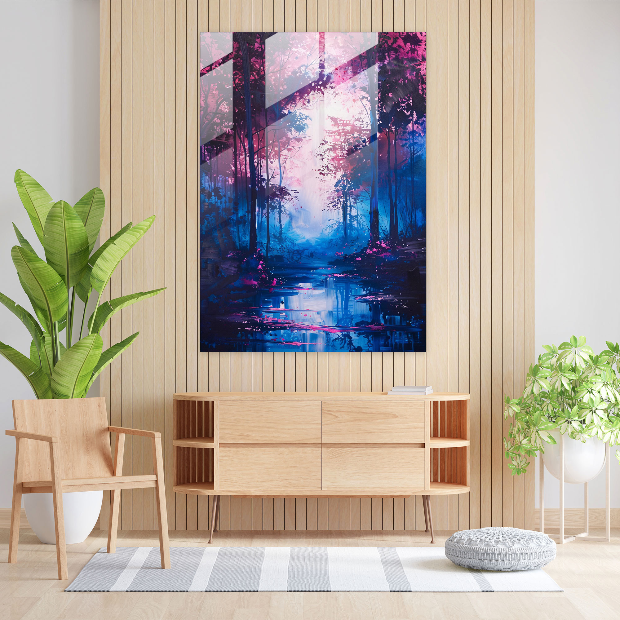 Ashvin Harrison Glass Print: Mystical Forest - Ashvin Harrison, Modern Art, Glass Print, Ashvin Harrison