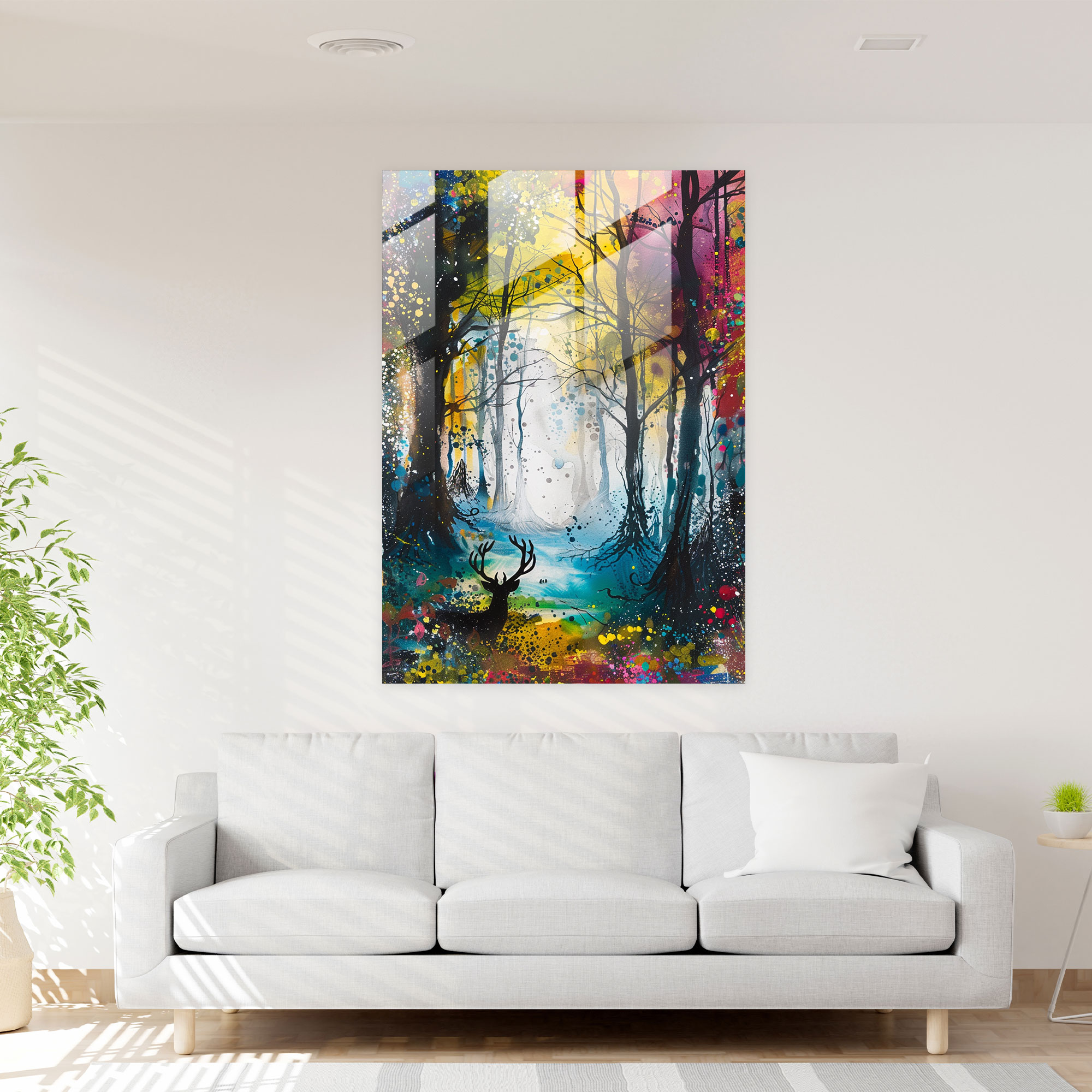 Enchanted Forest Glass Wall Art By Ashvin Harrison - Ashvin Harrison, Modern Art, Ashvin Harrison, Glass Art
