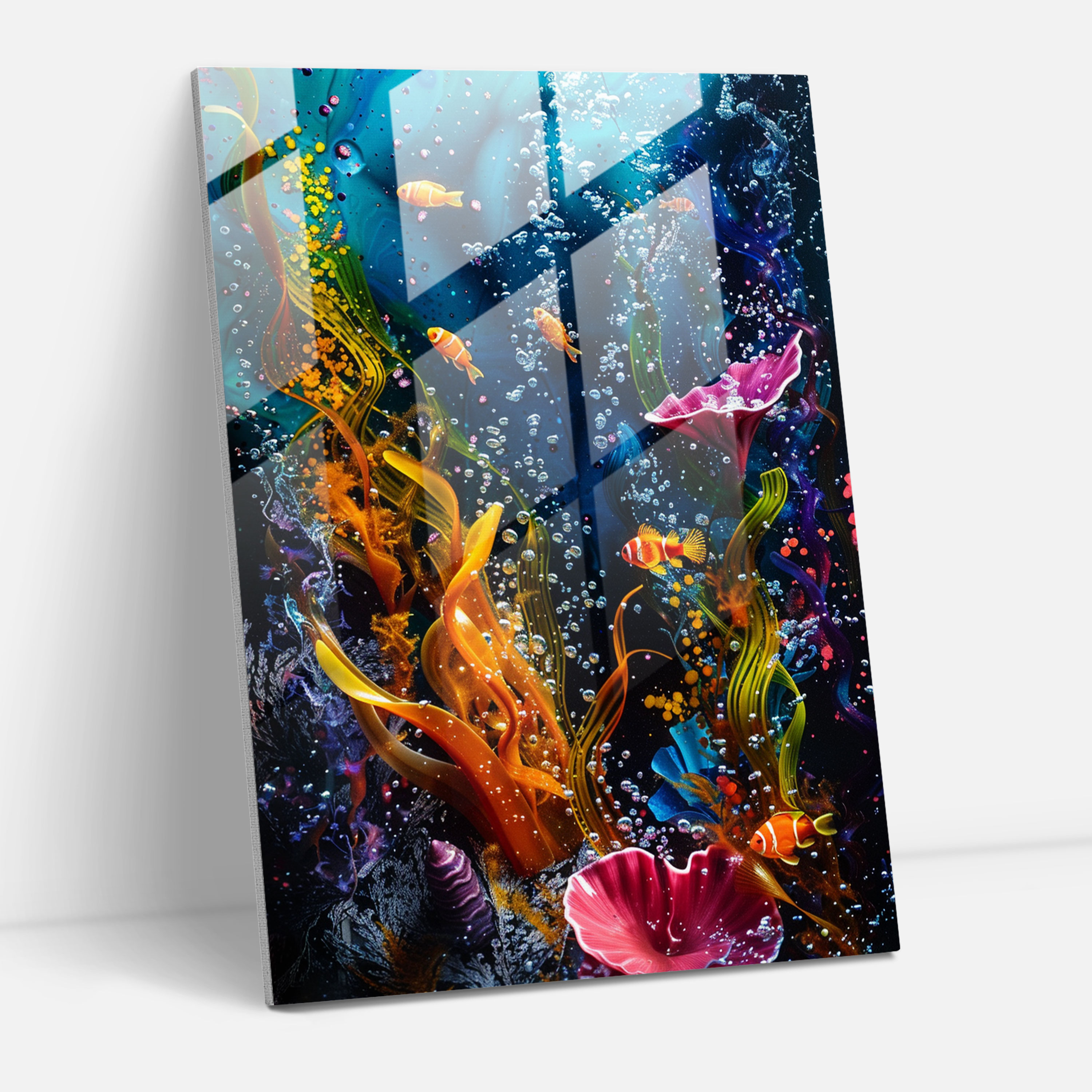 Ashvin Harrison Underwater World Glass Art - Ashvin Harrison, Ashvin Harrison, Modern Art, Home Decoration