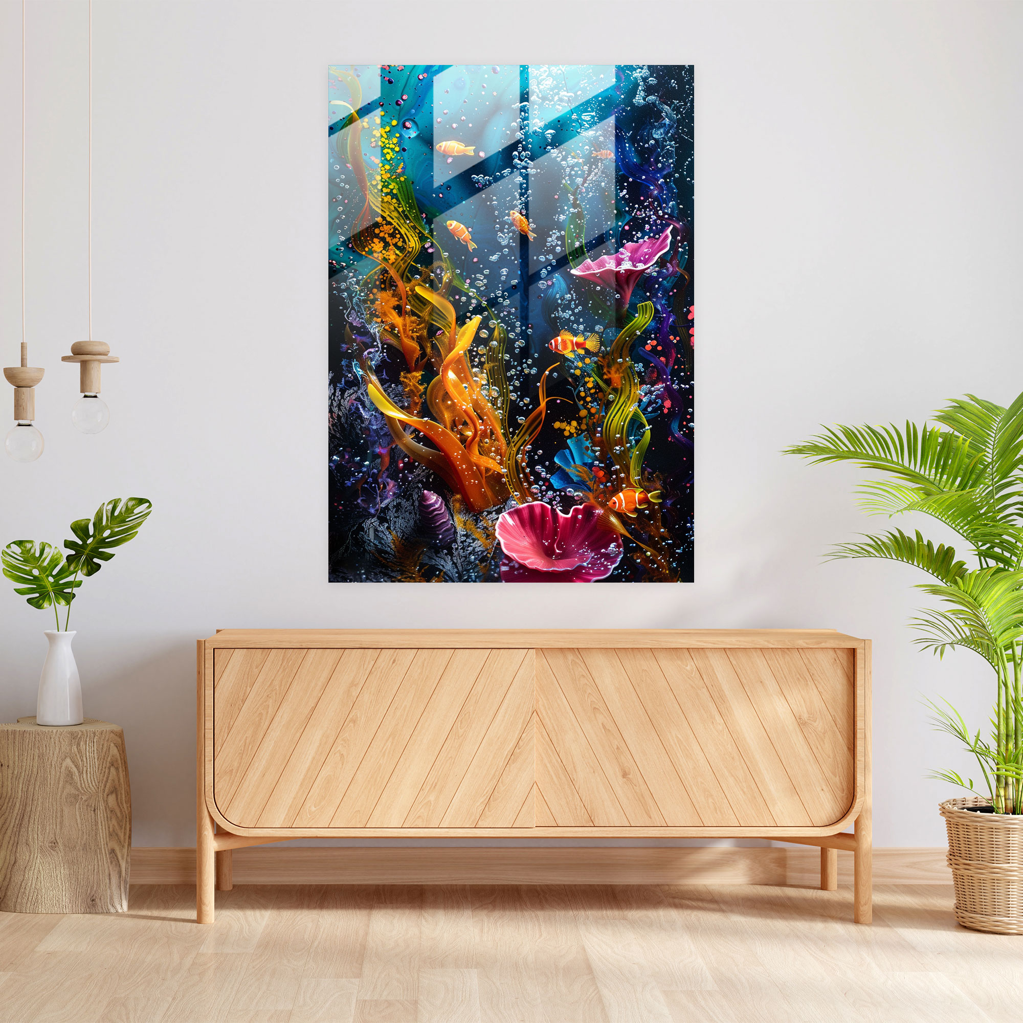 Ashvin Harrison Underwater World Glass Art - Ashvin Harrison, Ashvin Harrison, Modern Art, Home Decoration