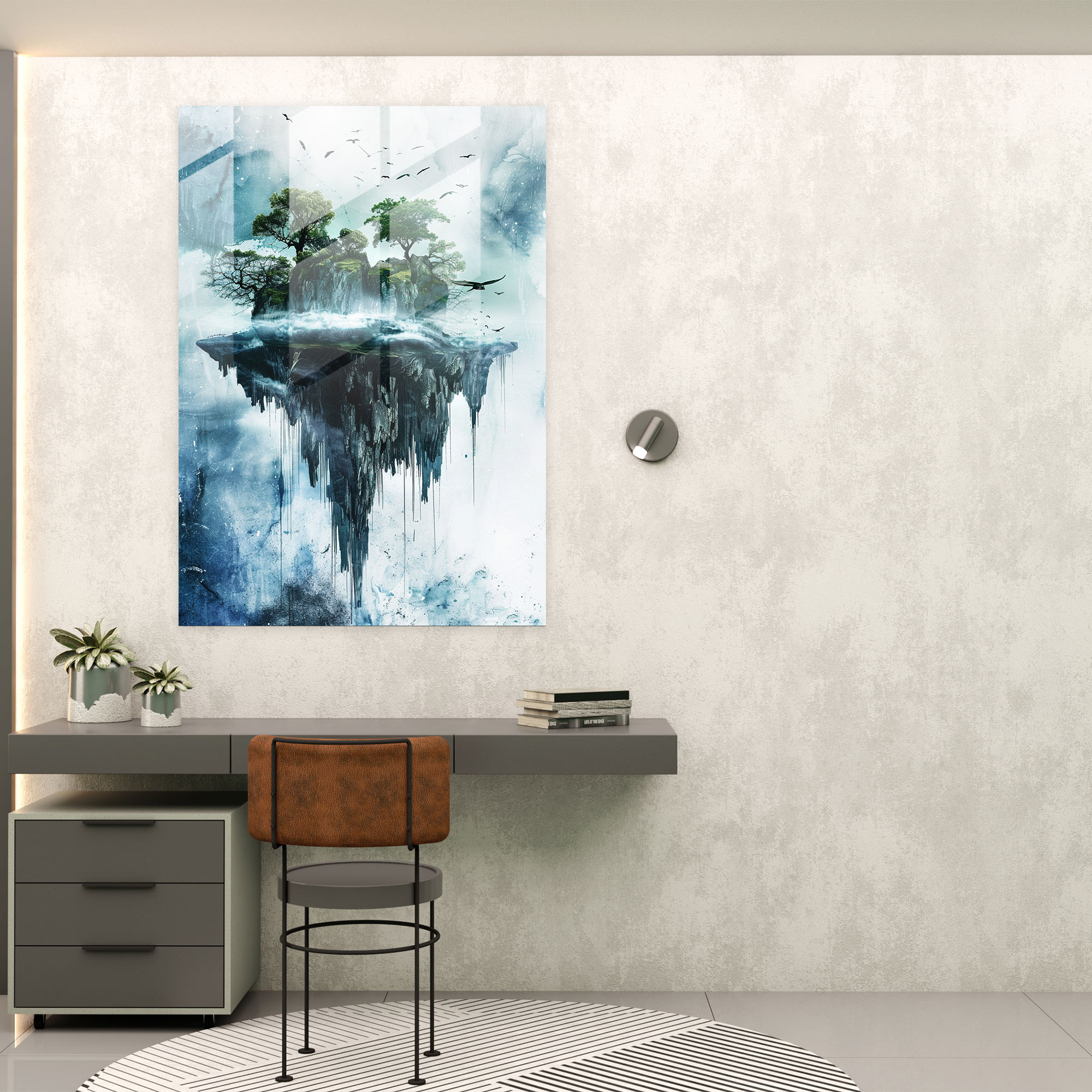 Dreamy Landscape Glass Print By Ashvin Harrison - Ashvin Harrison, Home Decoration, Wall Decoration, Modern Art