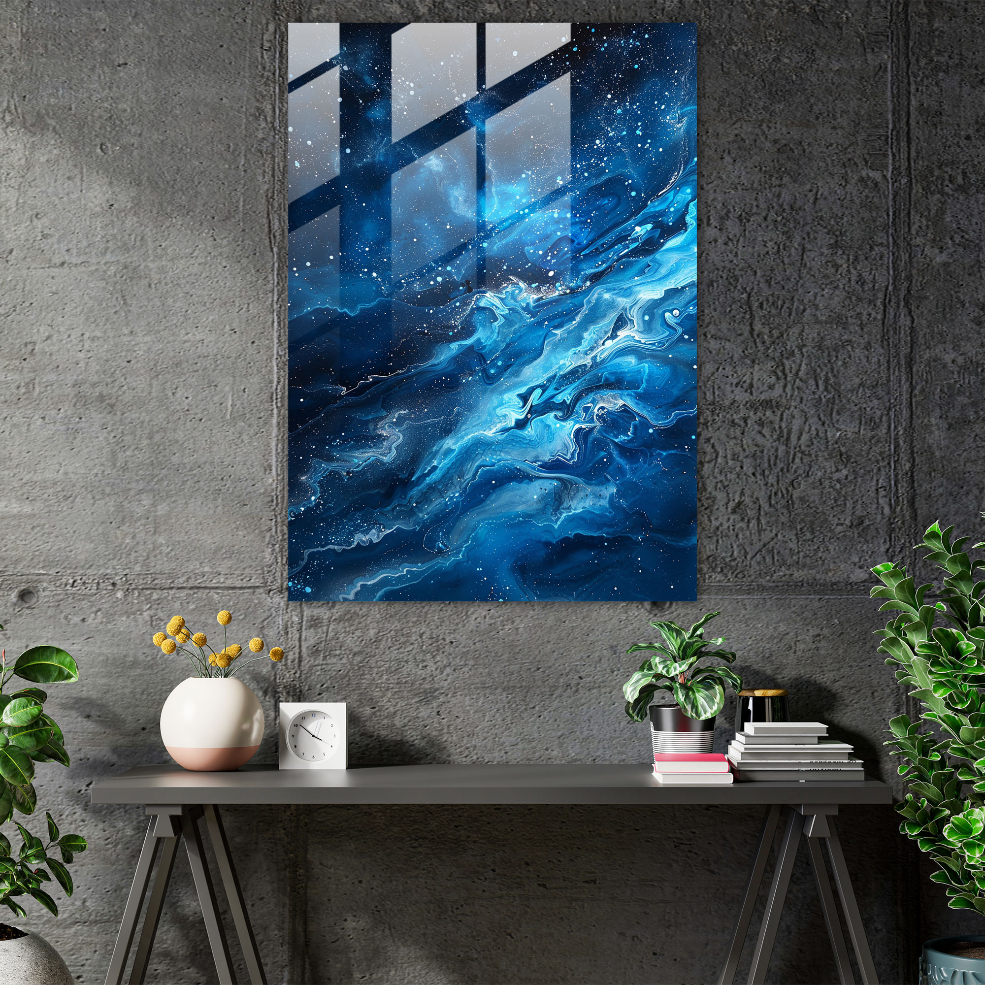 Ashvin Harrison Celestial Night Sky Glass Wall Art - Ashvin Harrison, Glass Wall Art, Ashvin Harrison, Glass Art