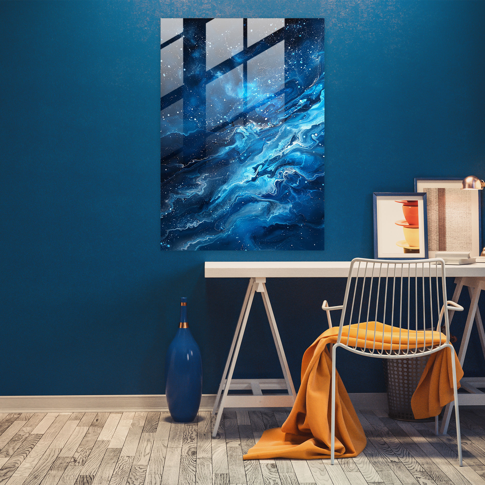 Ashvin Harrison Celestial Night Sky Glass Wall Art - Ashvin Harrison, Glass Wall Art, Ashvin Harrison, Glass Art