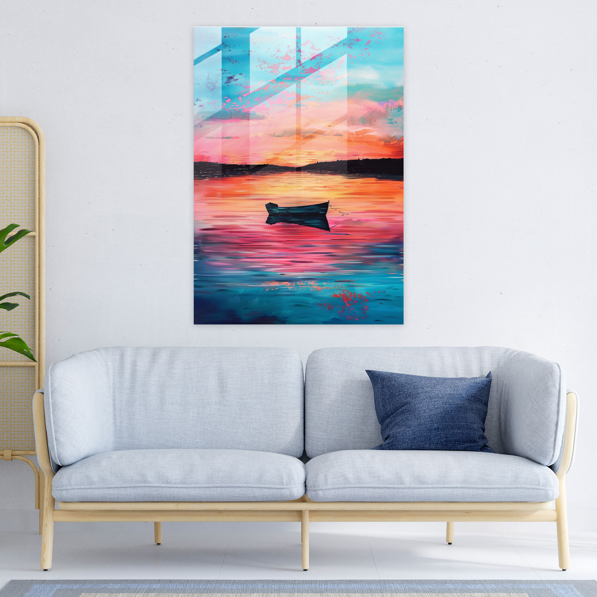 Ashvin Harrison Glass Wall Art - Sunset Reflection - Ashvin Harrison, Glass Wall Art, Glass Print, Home Decoration