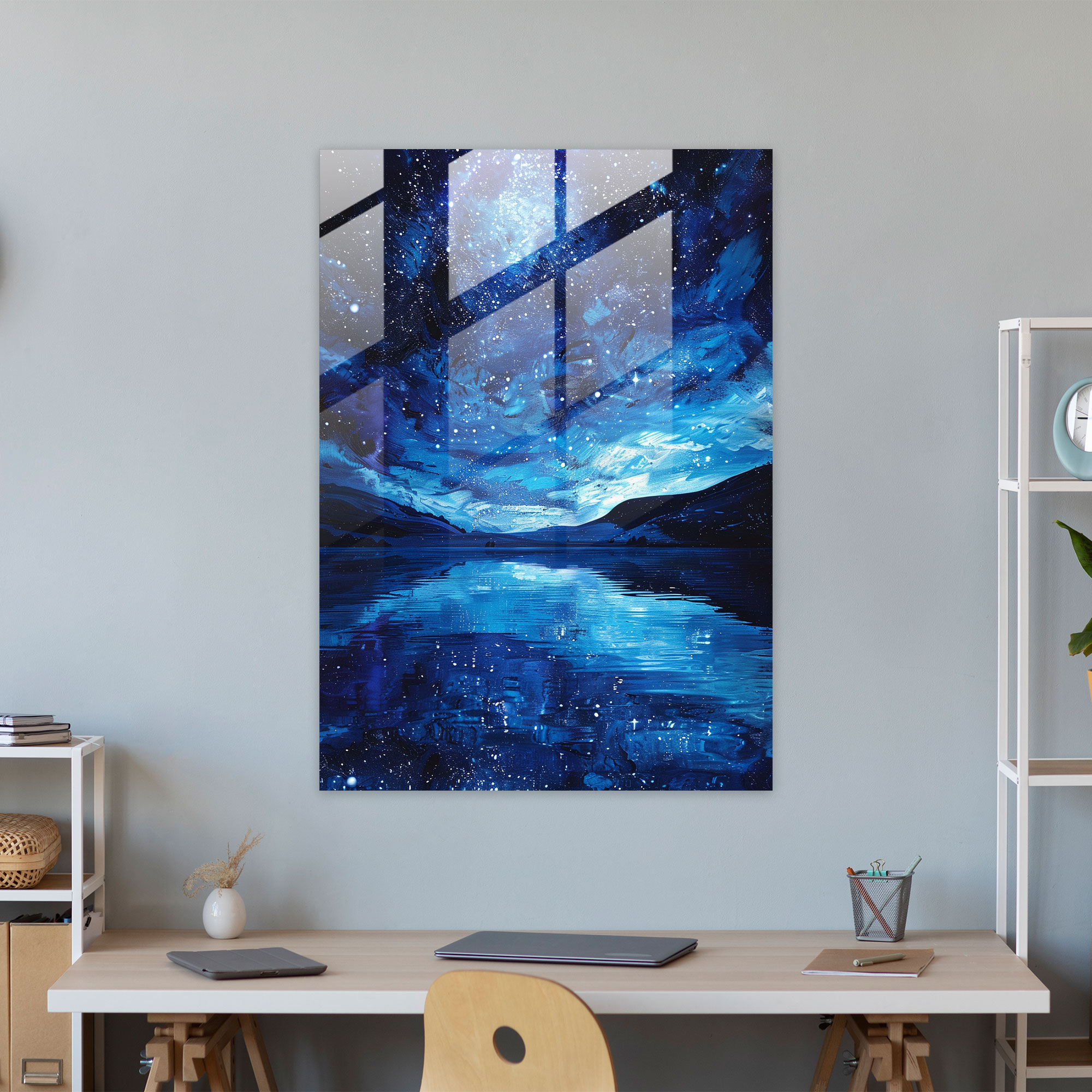 Ashvin Harrison Glass Print - Starry Night - Ashvin Harrison, Ashvin Harrison, Glass Art, Modern Art