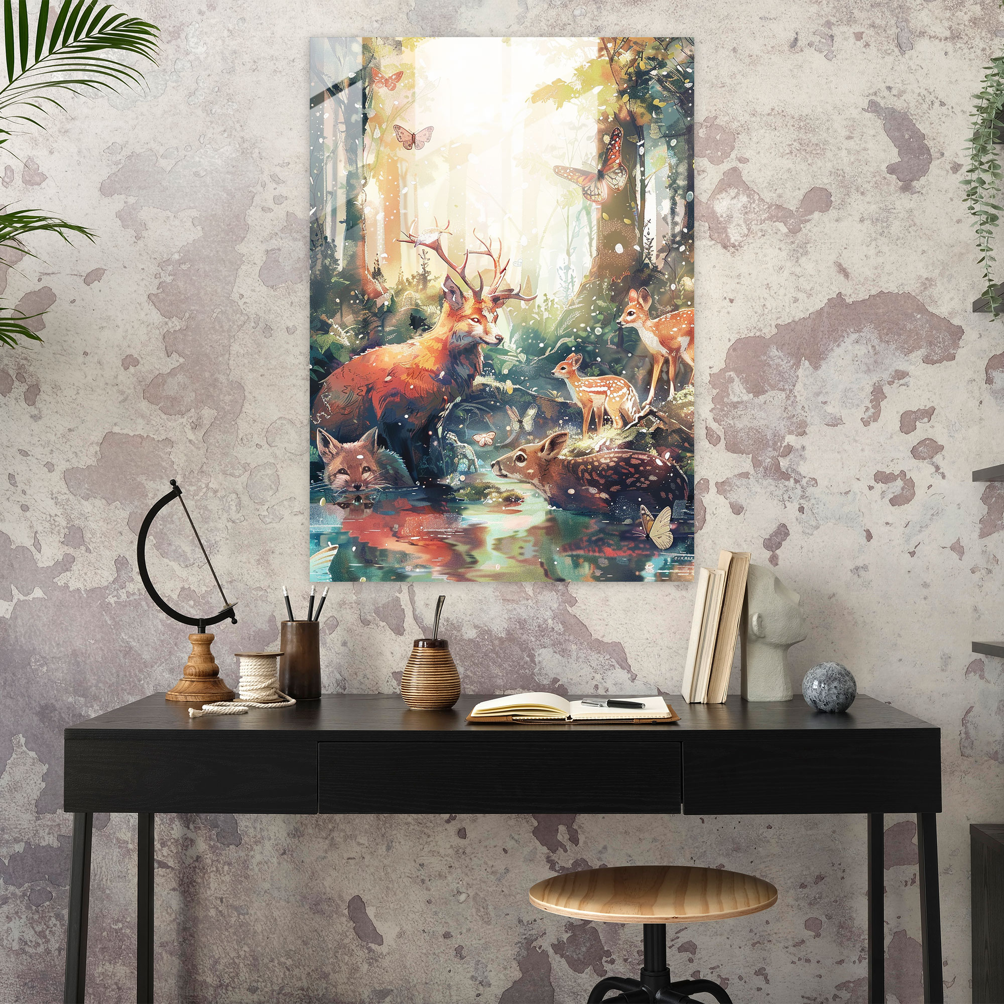 Ashvin Harrison Glass Print - Fantasy Animals - Ashvin Harrison, Glass Print, Modern Art, Ashvin Harrison