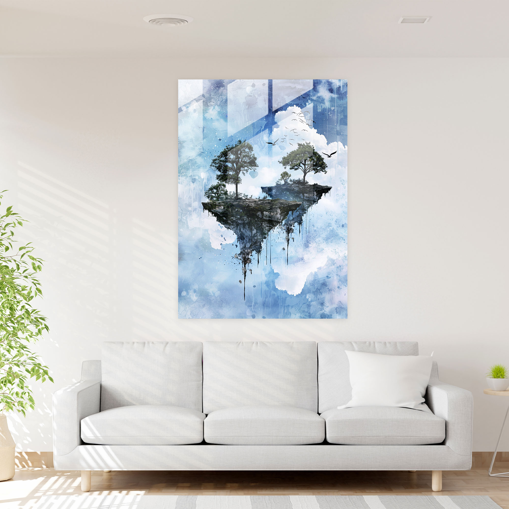 Ashvin Harrison Glass Wall Art - Floating Islands - Ashvin Harrison, Ashvin Harrison, Modern Art, Wall Decoration