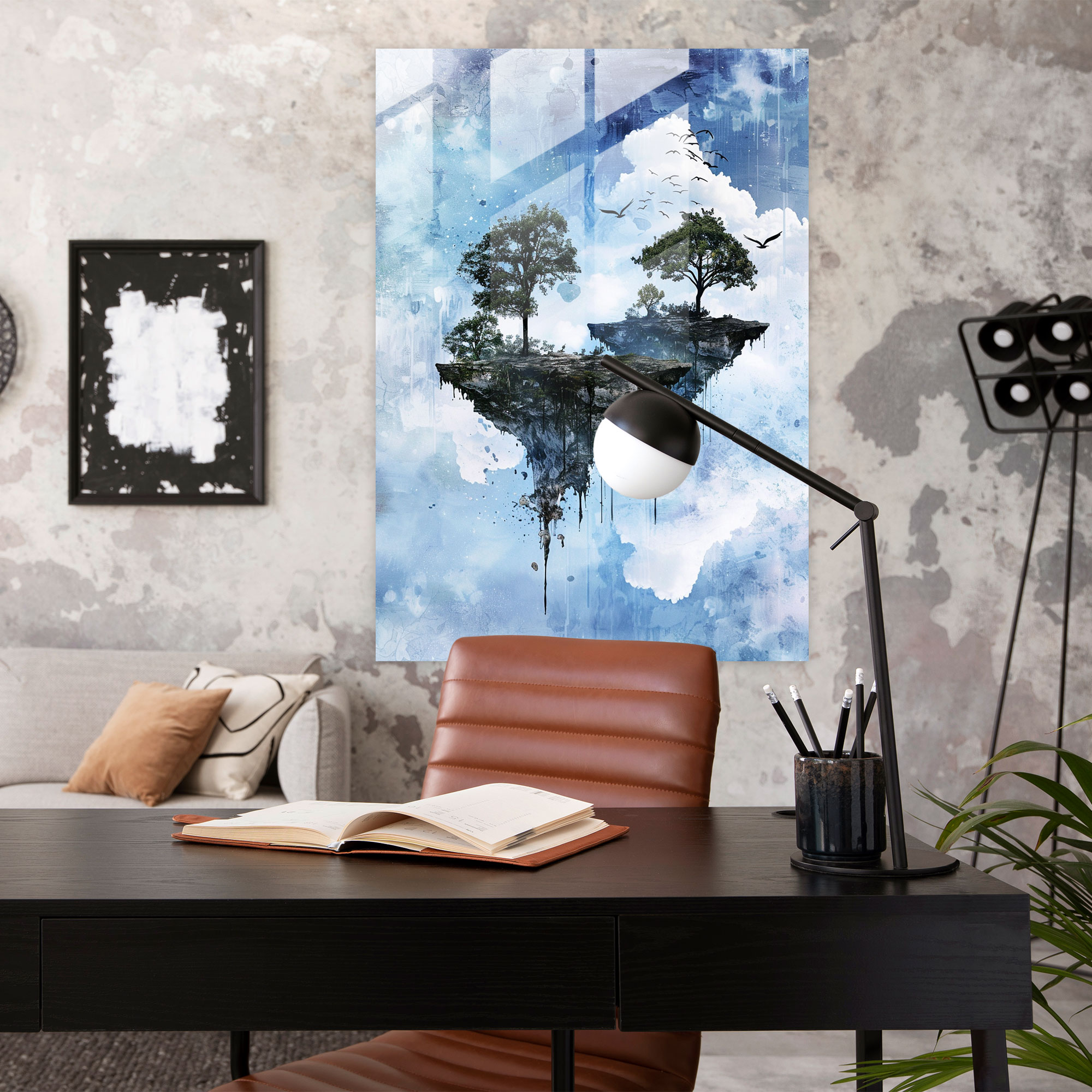 Ashvin Harrison Glass Wall Art - Floating Islands - Ashvin Harrison, Ashvin Harrison, Modern Art, Wall Decoration