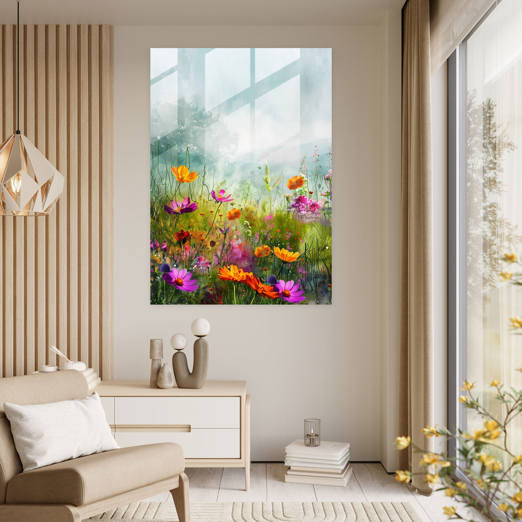 Ashvin Harrison Glass Wall Art: Serene Landscape Glass Print - Ashvin Harrison, Modern Art, Ashvin Harrison, Serene Landscape