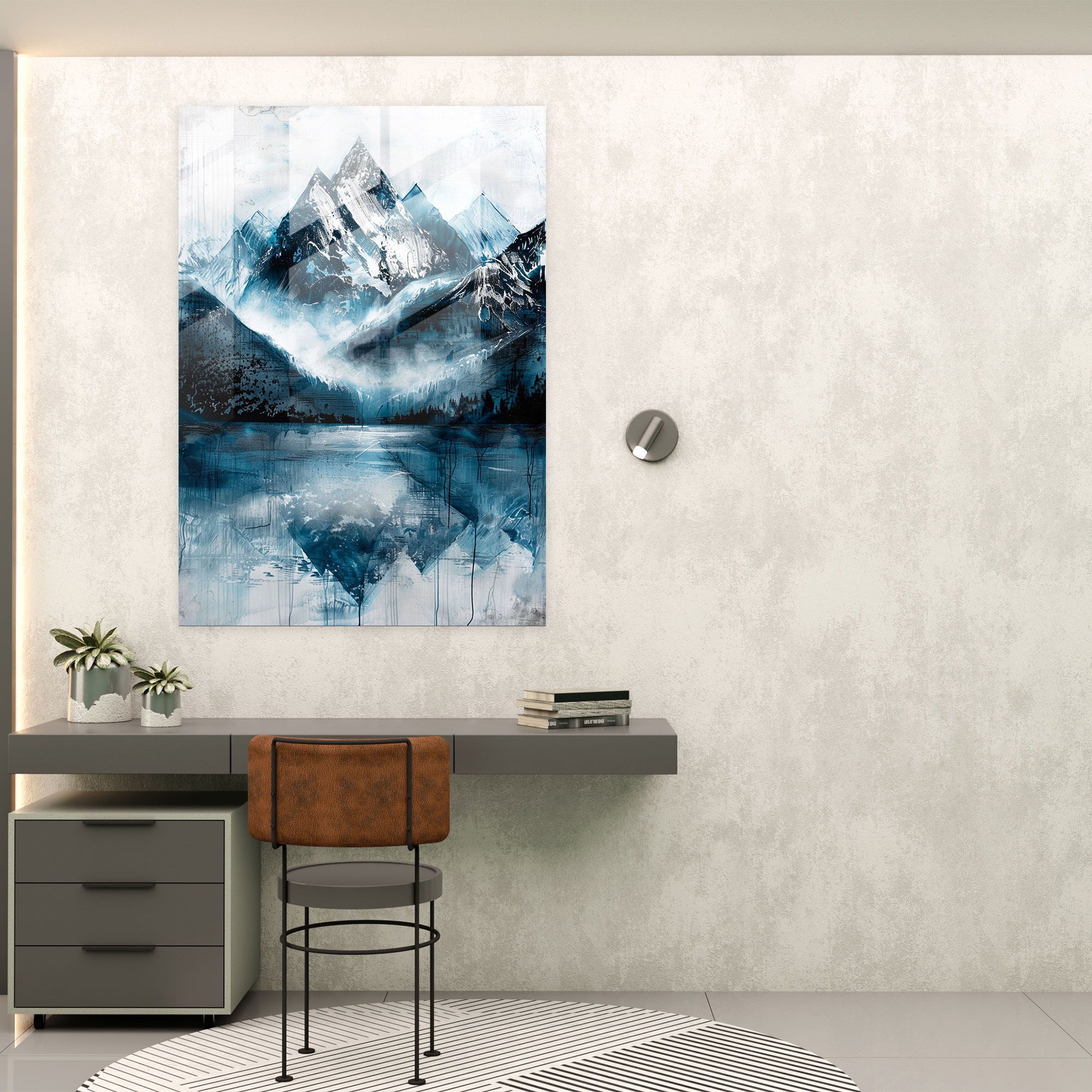 Ashvin Harrison Glass Wall Art: Majestic Mountain Range Print - Ashvin Harrison, Glass Print, Glass Wall Art, Ashvin Harrison