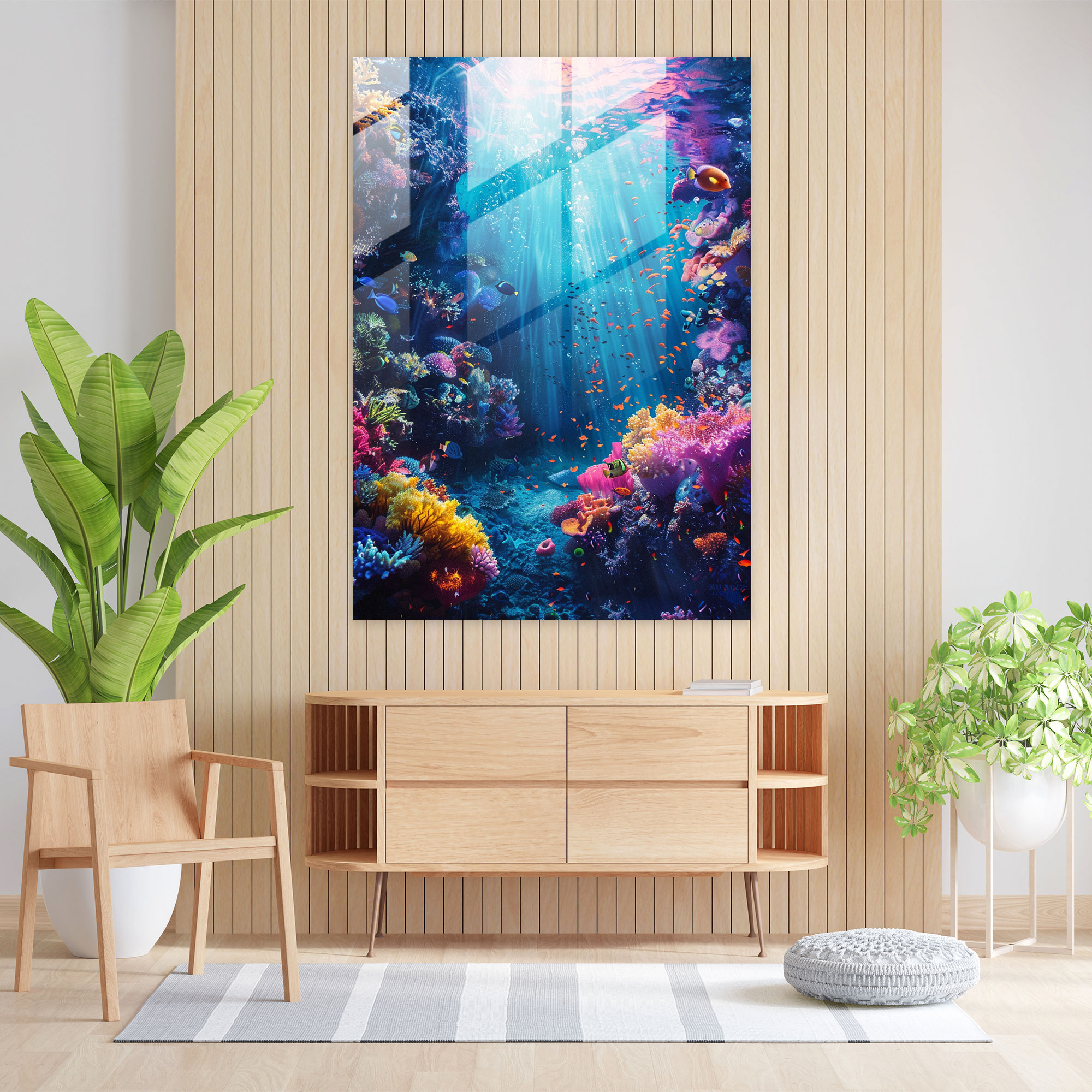 Ashvin Harrison Glass Wall Art: Dreamy Underwater Scene Print - Ashvin Harrison, Ashvin Harrison, Home Decoration, Dreamy Underwater Scene