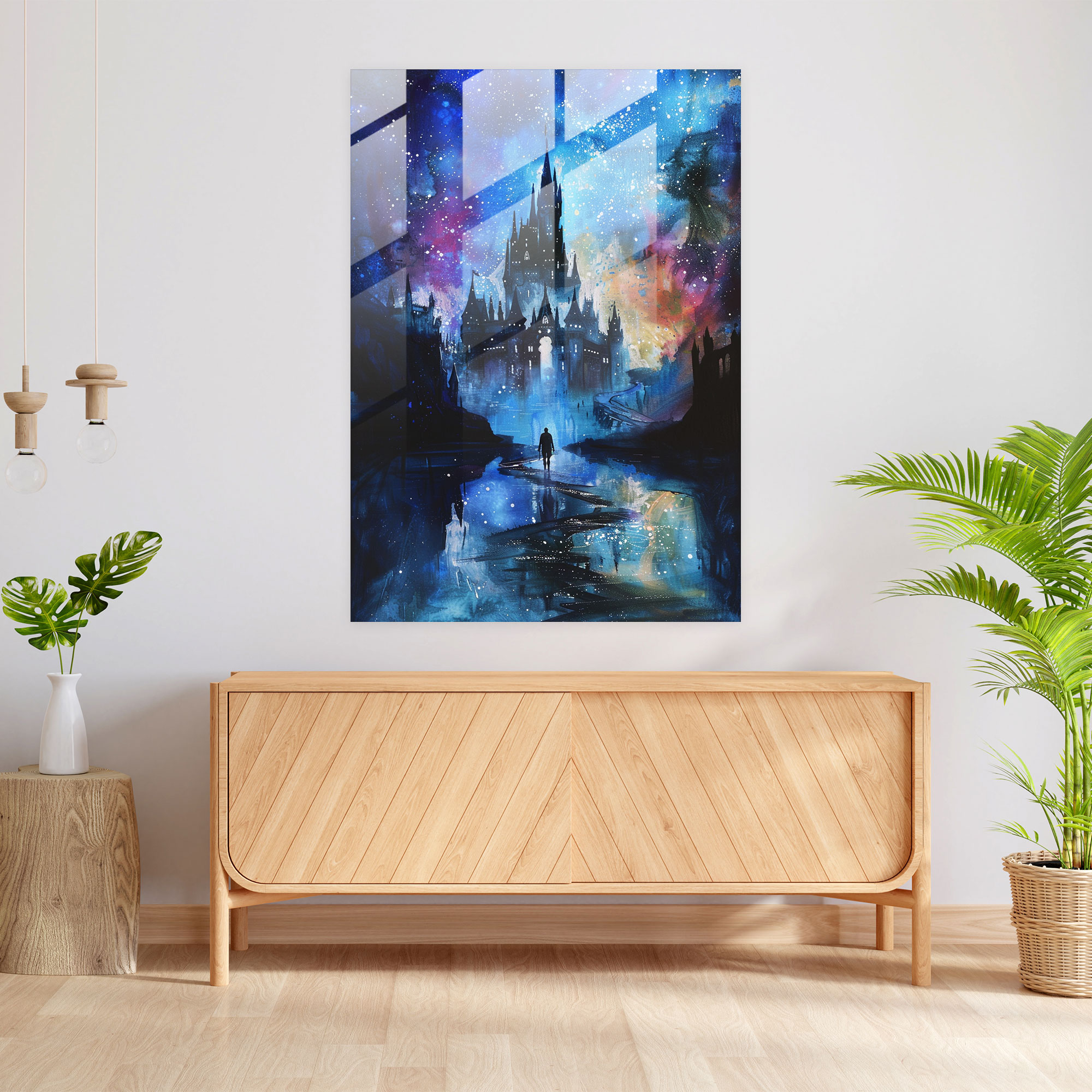 Ashvin Harrison Glass Art: Enchanting Fairy Tale Castle Print - Ashvin Harrison, Glass Print, Enchanting Fairy Tale Castle, Ashvin Harrison