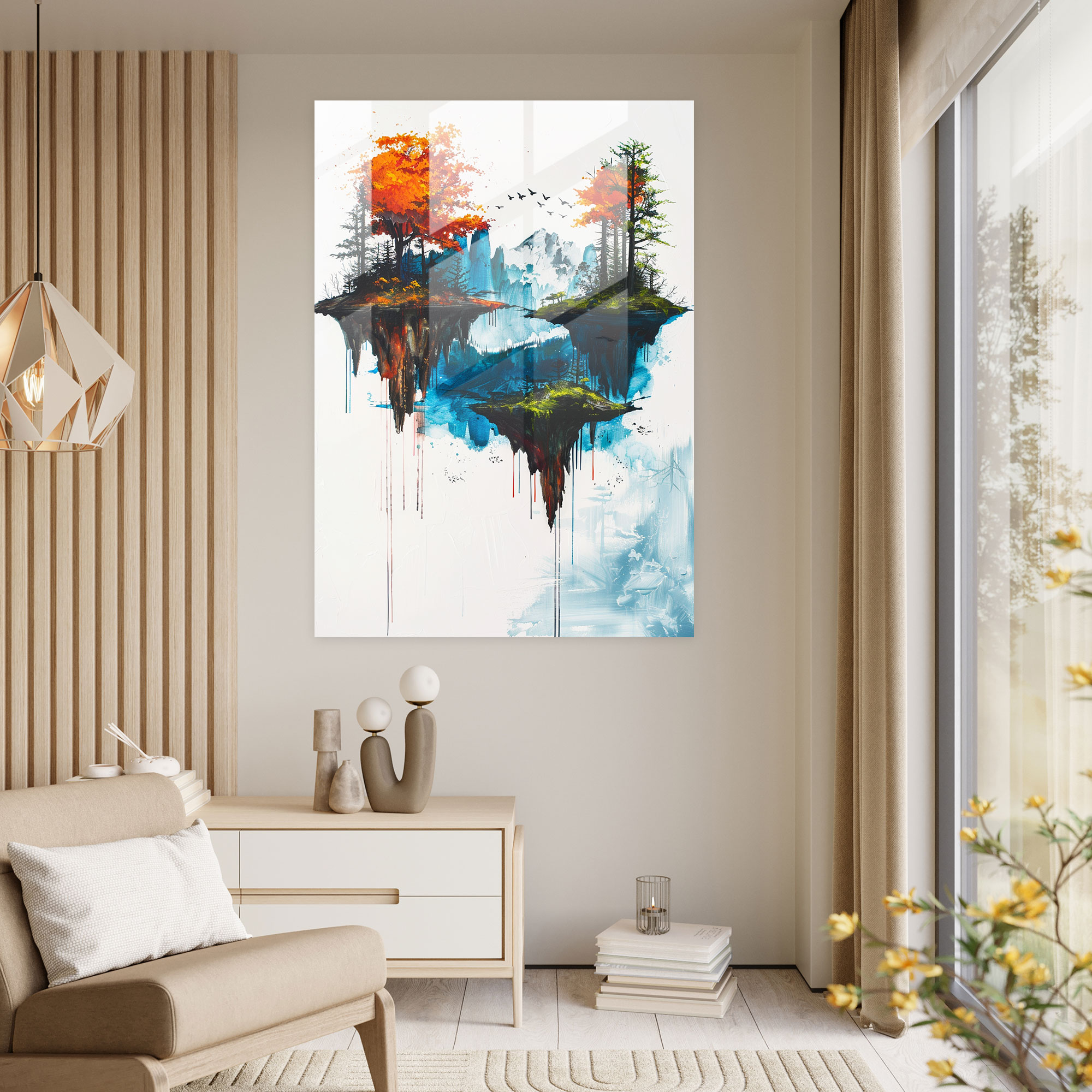 Surreal Landscape Ashvin Harrison Glass Wall Art - Ashvin Harrison, Ashvin Harrison, Wall Decoration, Home Decoration