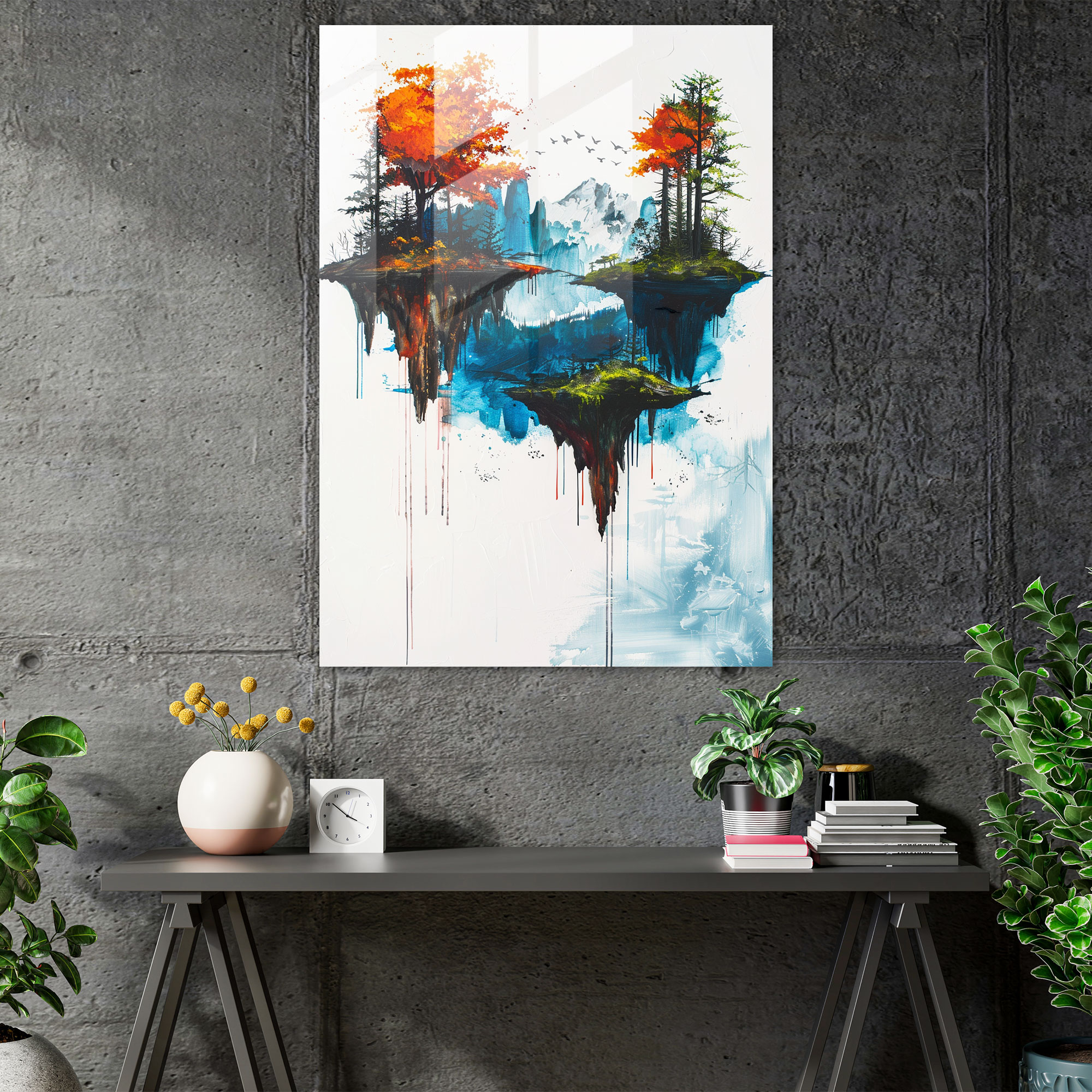 Surreal Landscape Ashvin Harrison Glass Wall Art - Ashvin Harrison, Ashvin Harrison, Wall Decoration, Home Decoration