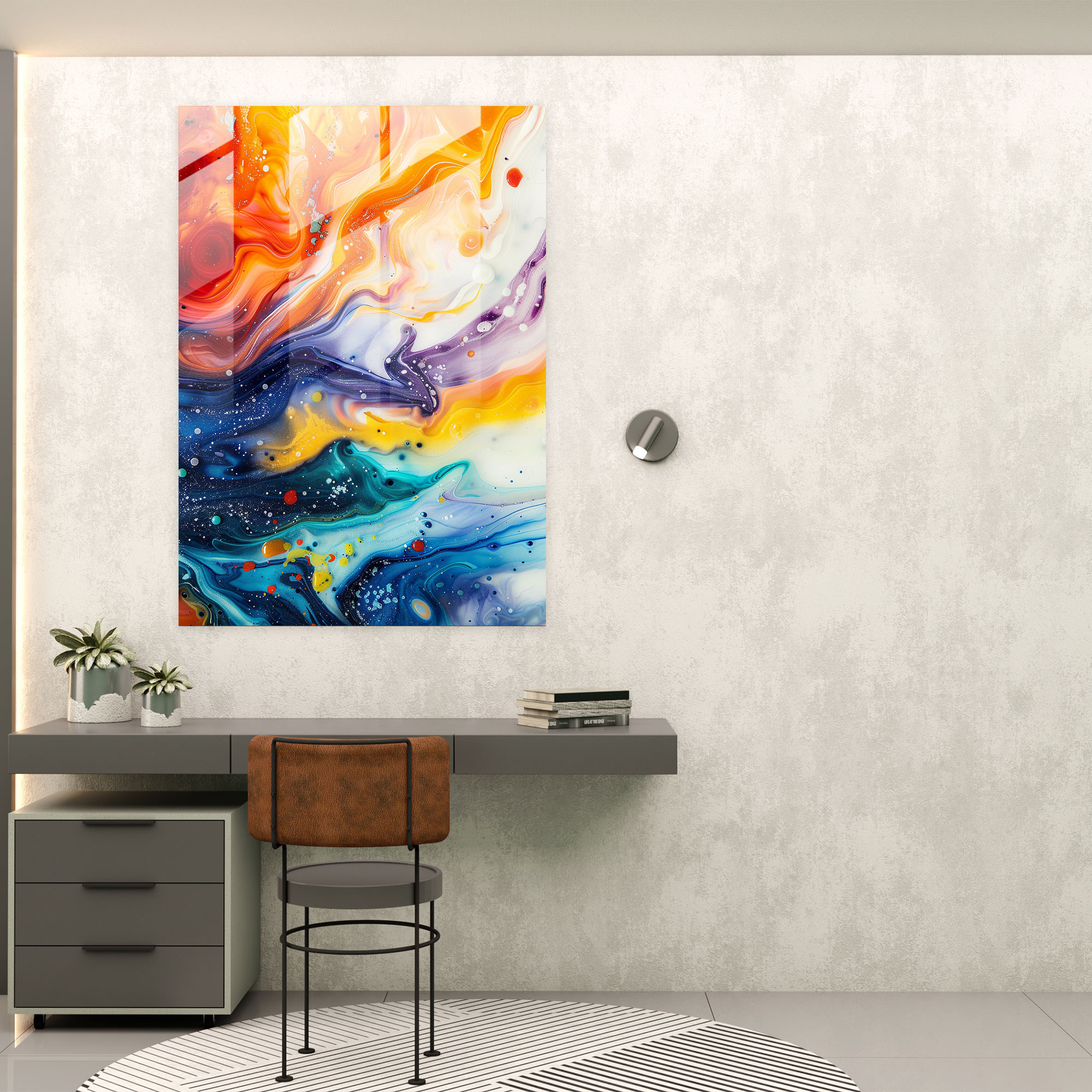 Cosmic Galaxy Ashvin Harrison Glass Art - Ashvin Harrison, Glass Art, Wall Decoration, Ashvin Harrison