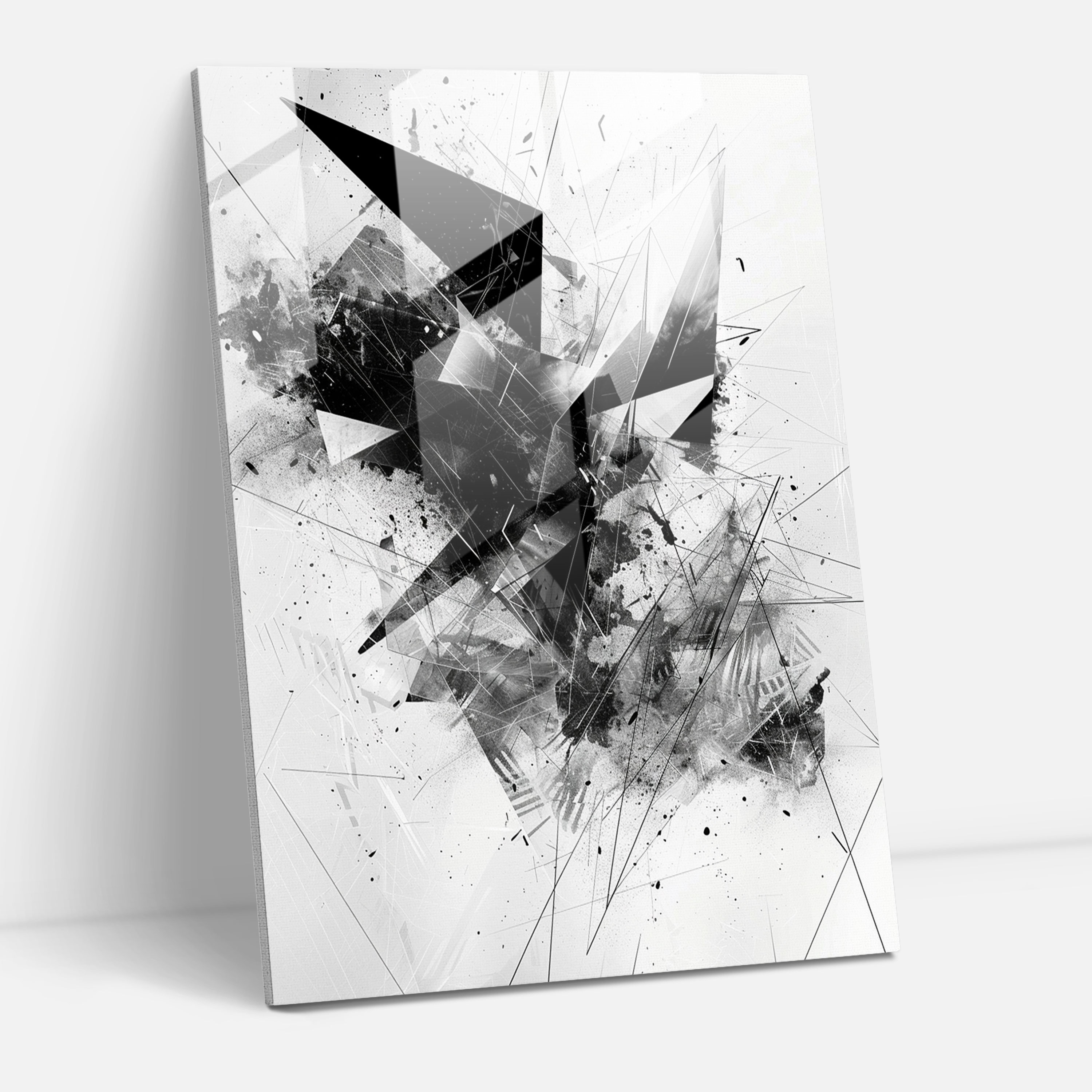 Monochrome Geometric Ashvin Harrison Wall Decoration - Ashvin Harrison, Glass Art, Wall Decoration, Modern Art
