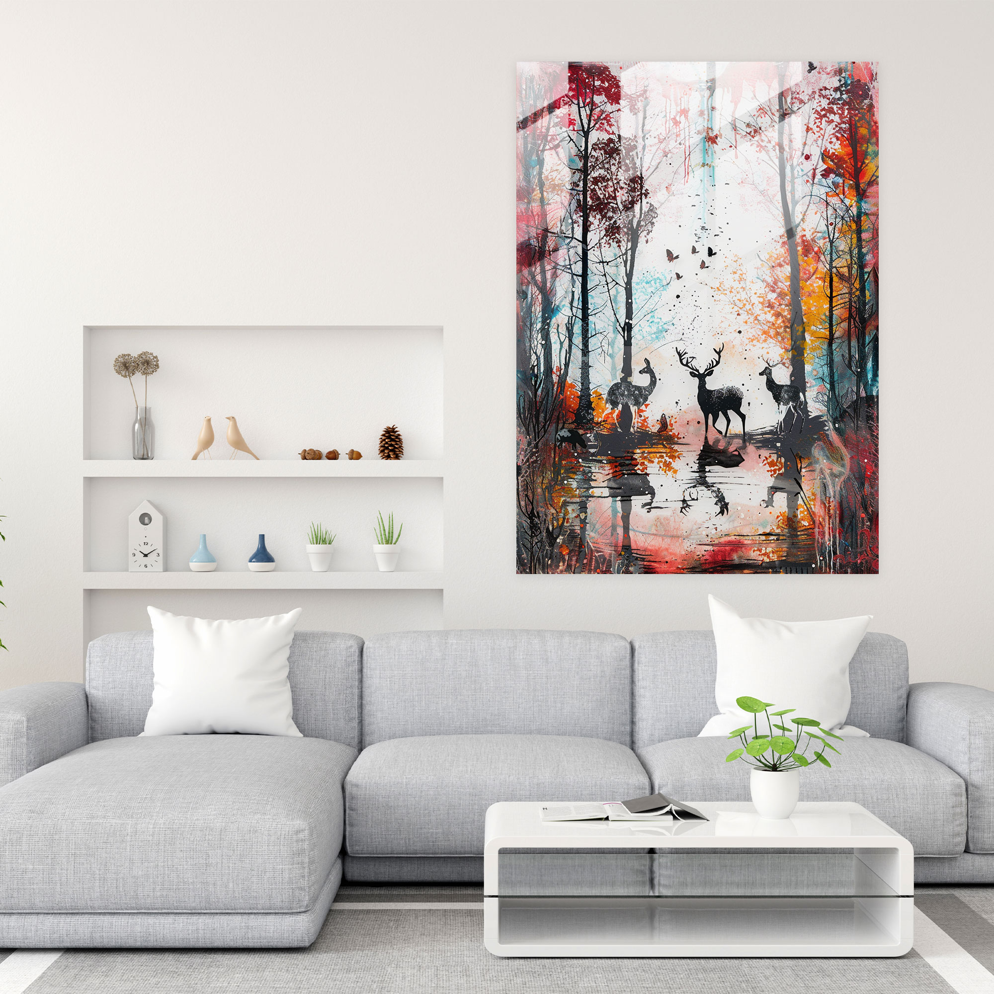 Whimsical Forest Ashvin Harrison Glass Print - Ashvin Harrison, Glass Print, Ashvin Harrison, Glass Art