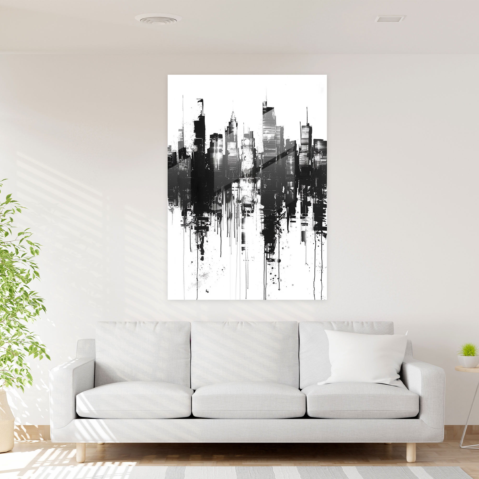 Cityscape Ashvin Harrison Glass Art - Ashvin Harrison, Wall Decoration, Modern Art, Glass Print