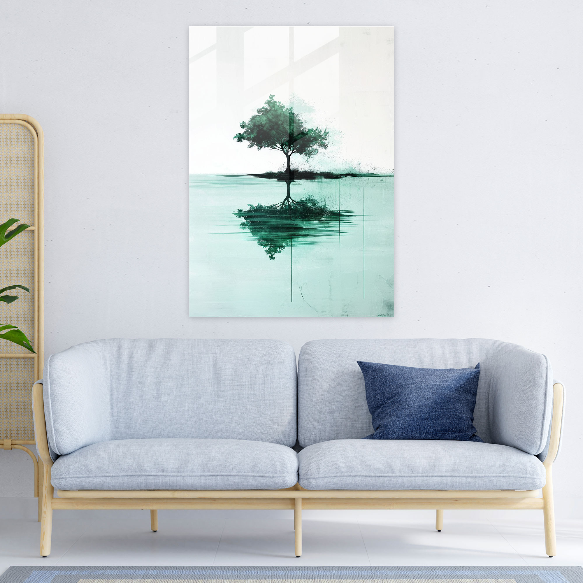 Minimalist Tree Ashvin Harrison Glass Art - Ashvin Harrison, Glass Art, Glass Print, Ashvin Harrison